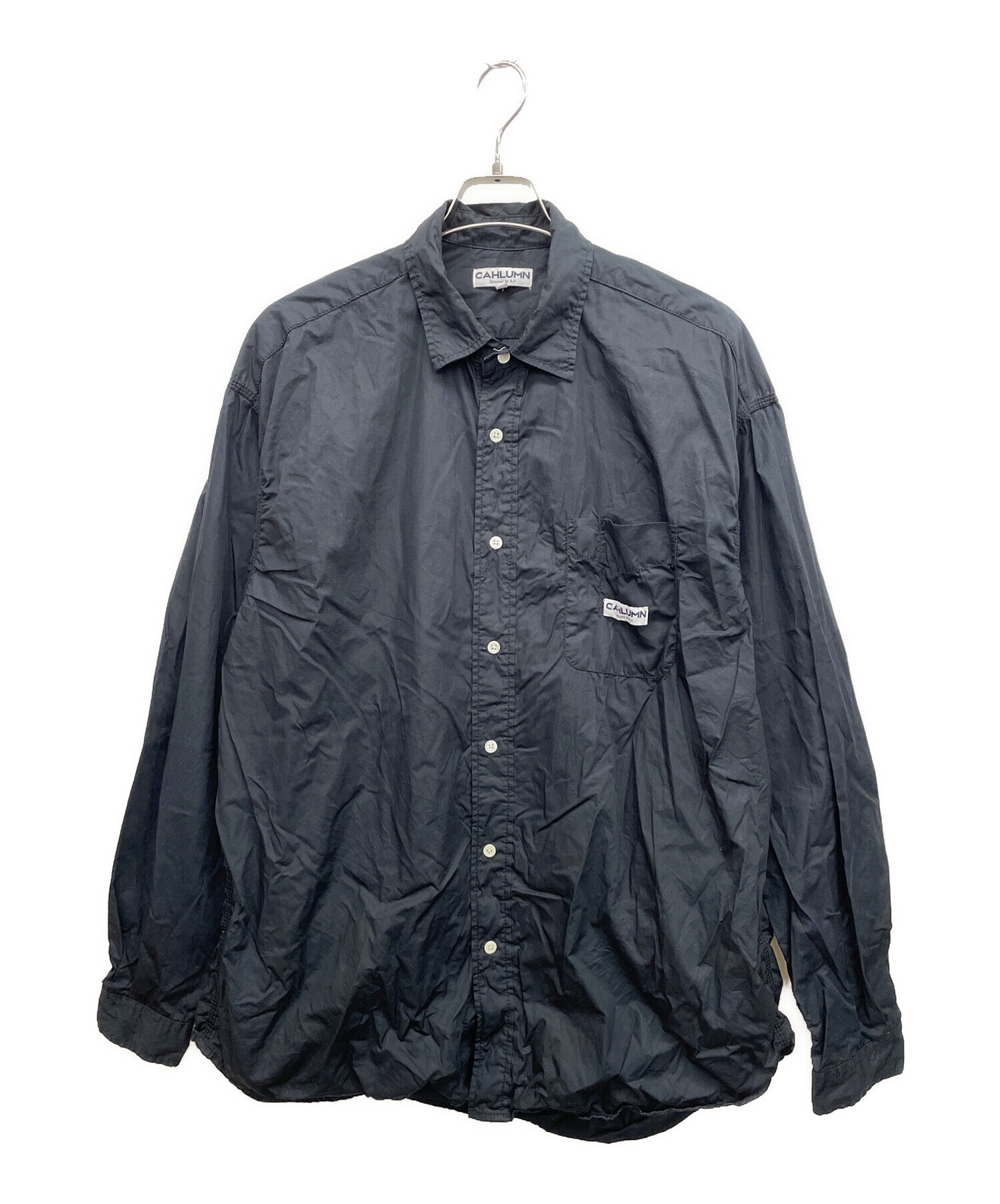 中古・古着通販】CAHLUMN (カウラム) 長袖シャツ ブラック サイズ:XL 