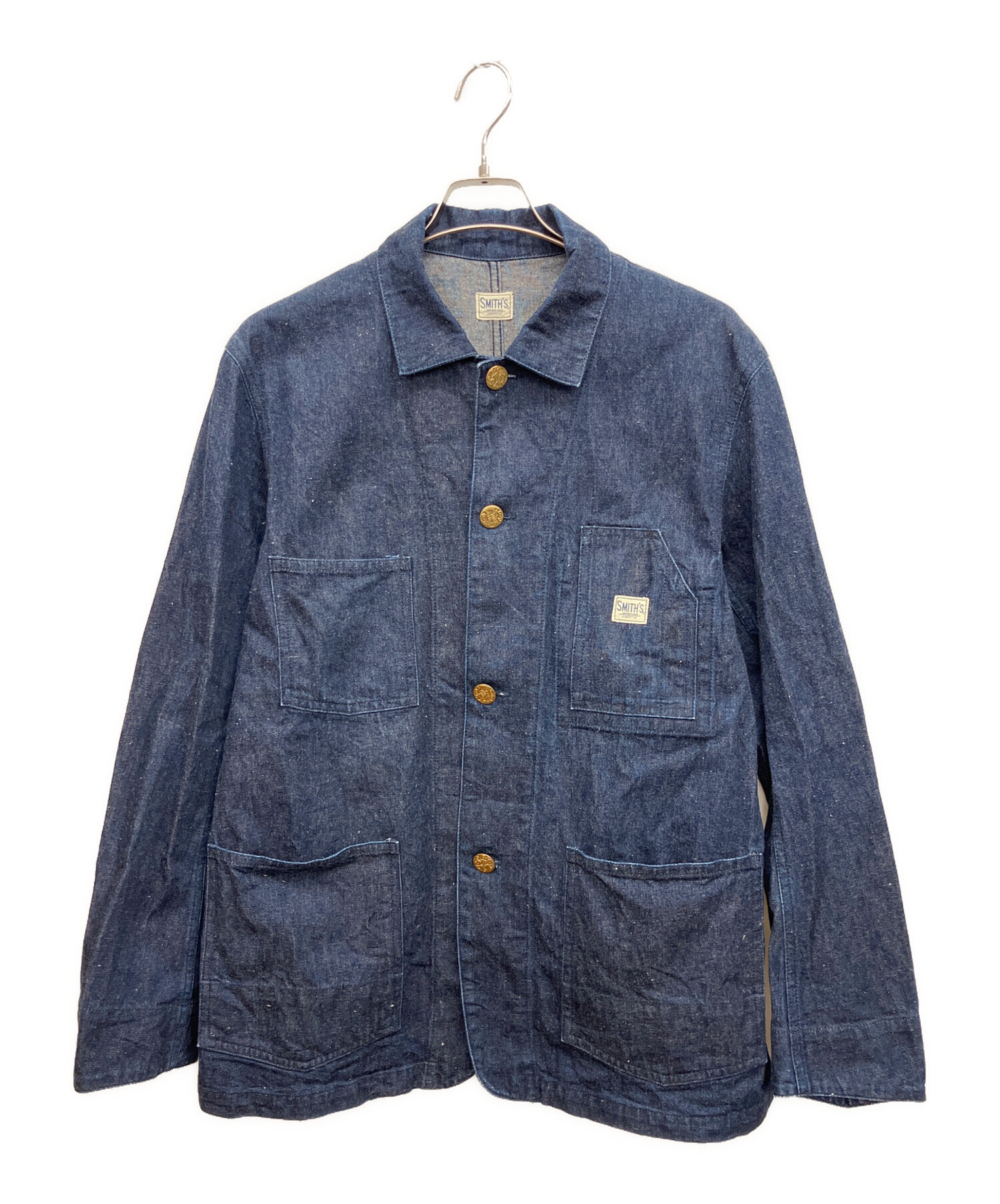 極美品！SMITH'S AMERICAN　デニムカバーオール　L　金ボタン 中古・古着通販】SMITH'S AMERICAN (スミスアメリカン) カバーオール