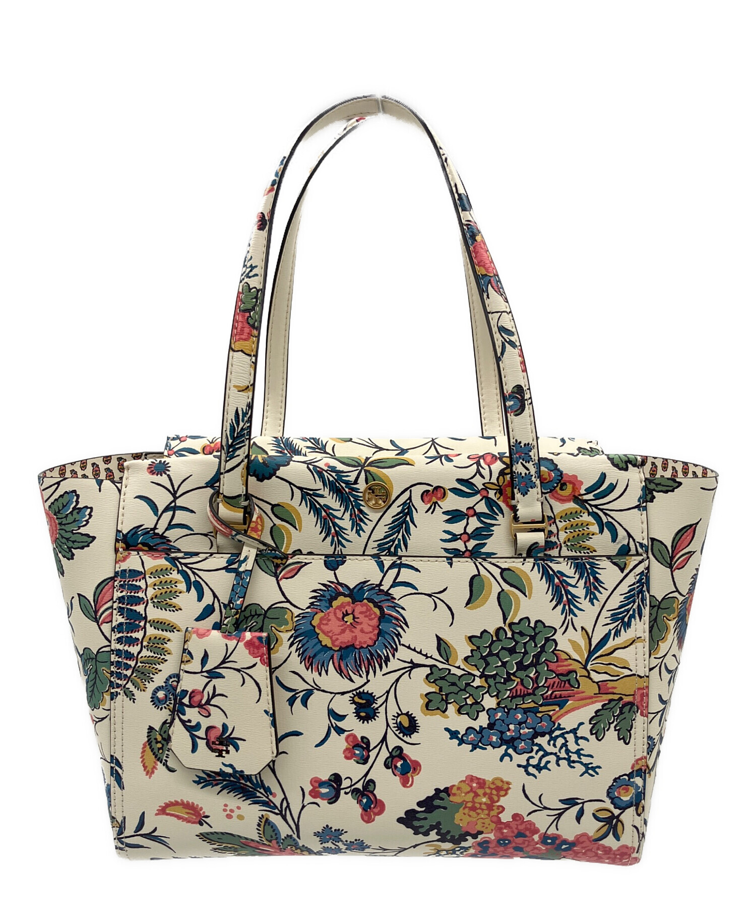 本物 トリー バーチ TORY BURCH 花柄 ショルダーバッグ トートバッグ レザー ホワイト マルチカラー バッグ 中古 中古・古着通販】TORY BURCH (トリーバーチ) ハンドバッグ ホワイト