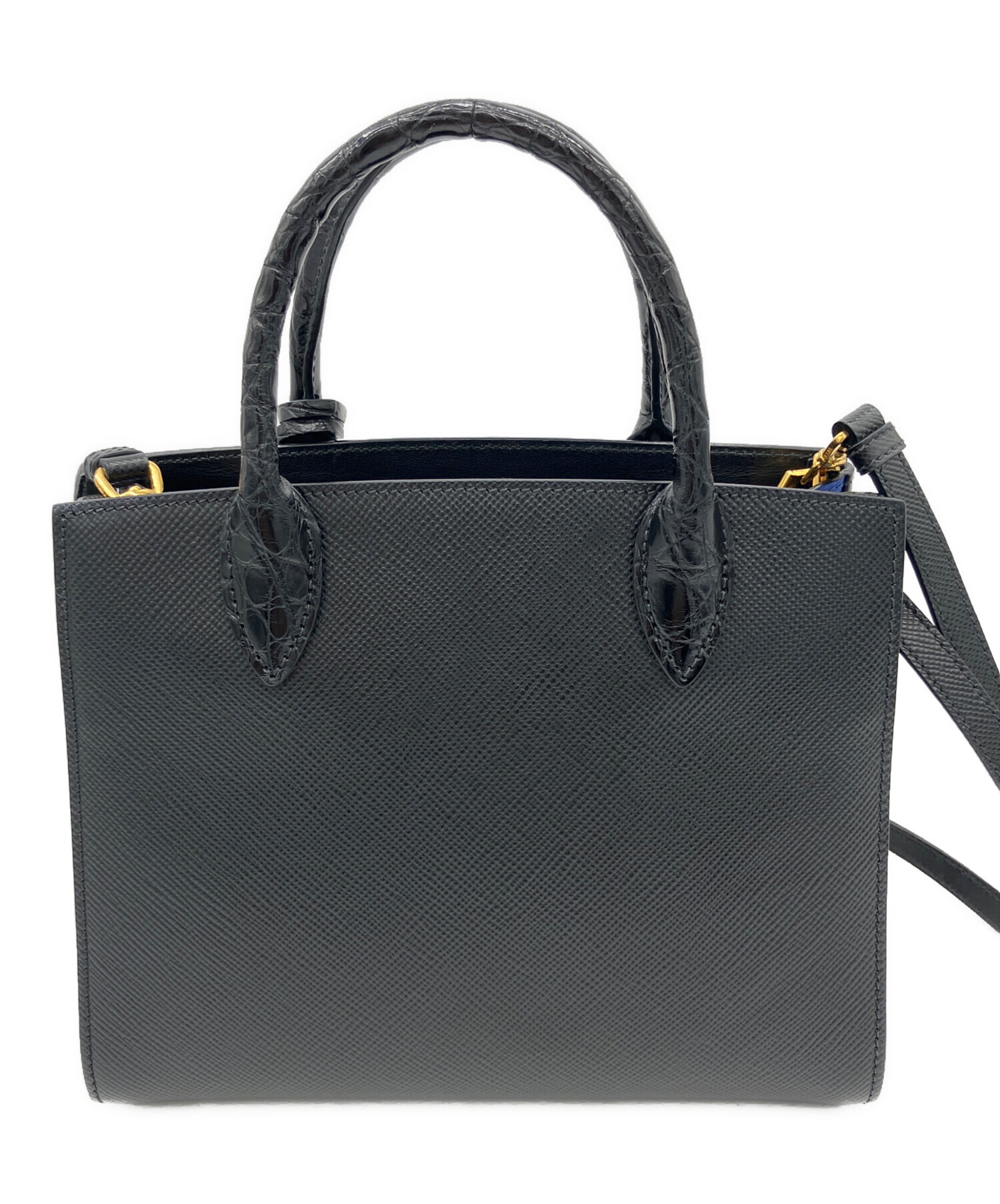 PRADA SPORTハンドバッグ ブラック ビジネスバッグ ショルダー2WAY CANAPA プラダ PRADA 2WAYショルダーバッグ ハンドバッグ ブラック