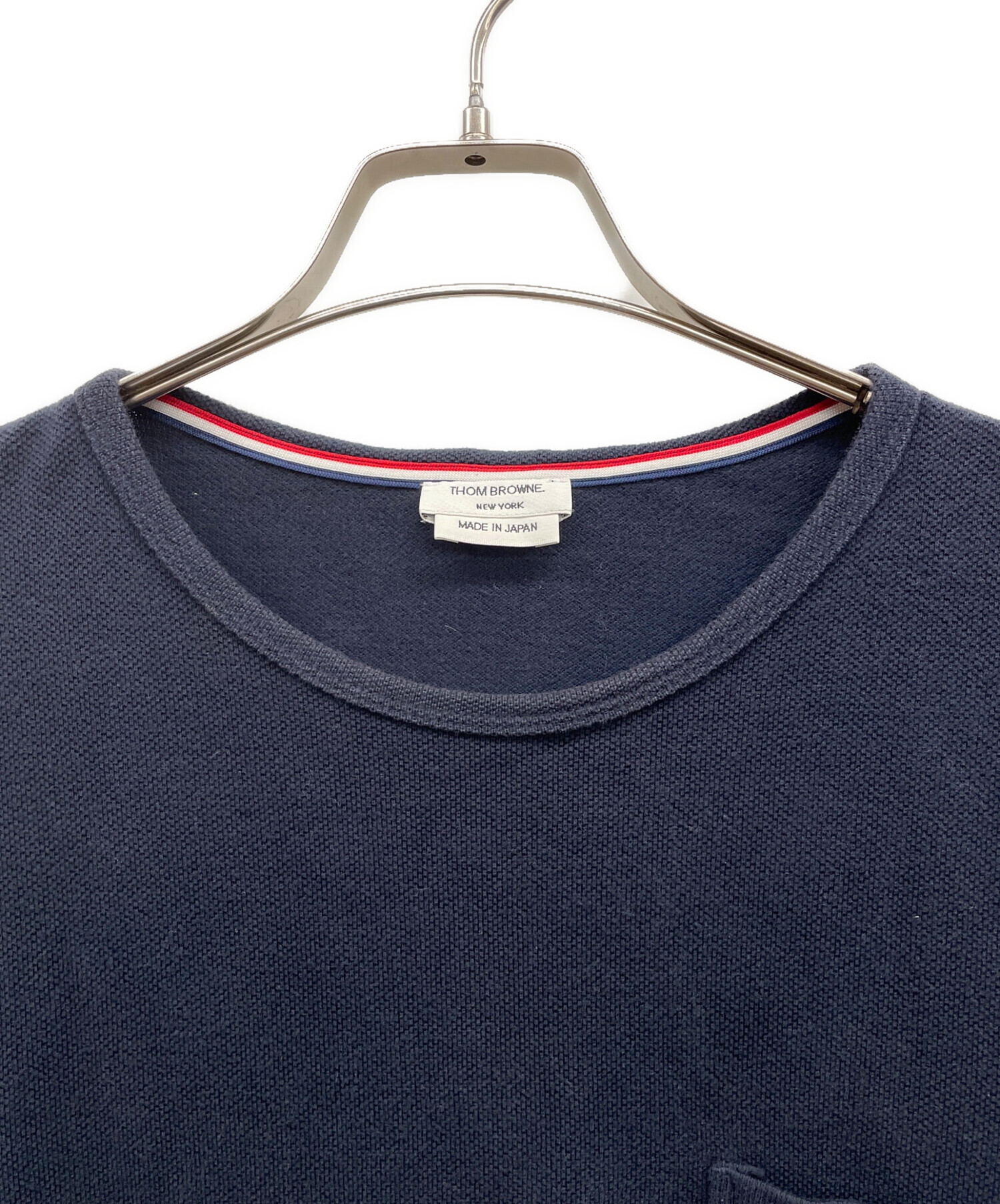 中古・古着通販】Thom Browne (トムブラウン) 長袖カットソー ネイビー 