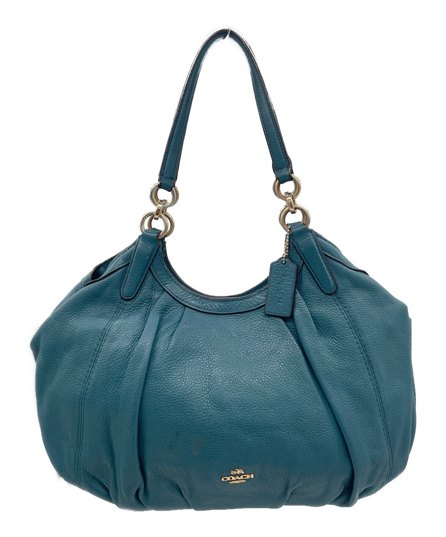 中古・古着通販】COACH (コーチ) ハンドバッグ エメラルドグリーン 