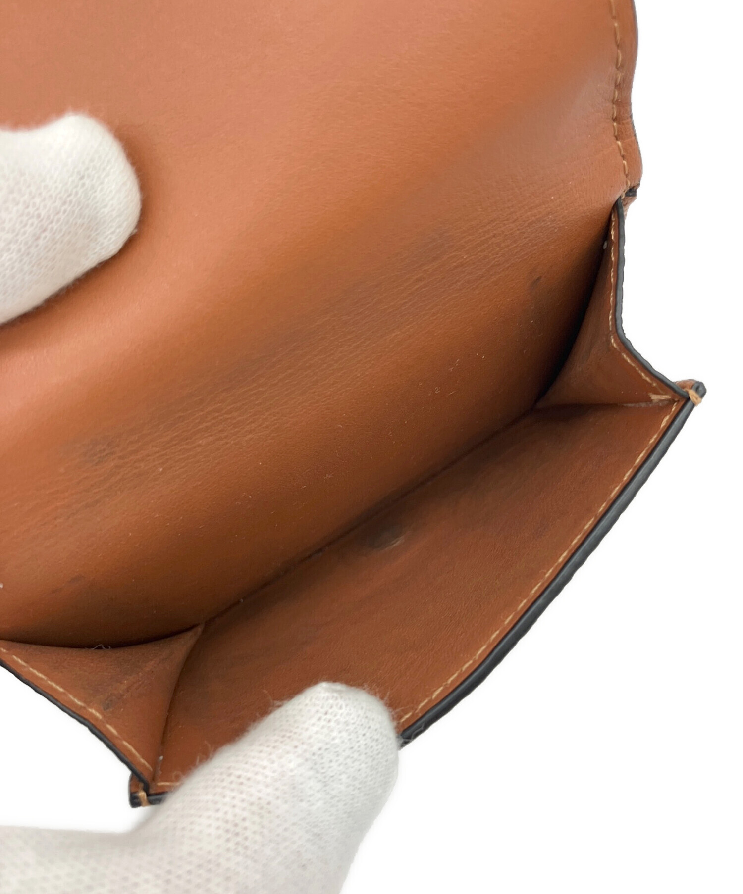 中古・古着通販】LOEWE (ロエベ) 3つ折り財布 ブラウン｜ブランド