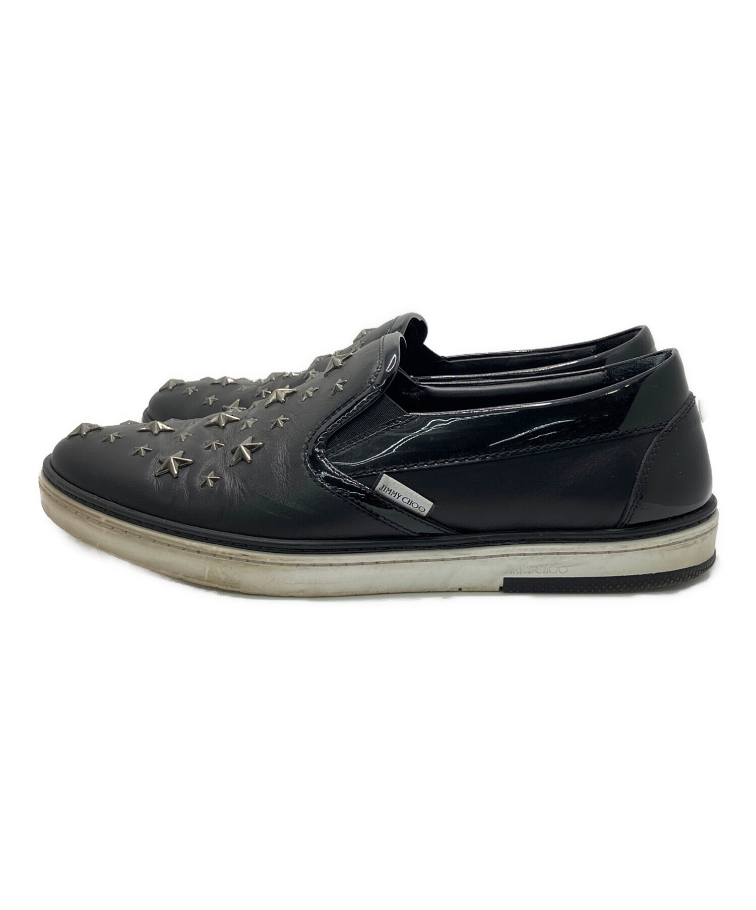 中古・古着通販】JIMMY CHOO (ジミーチュウ) スリッポン ブラック