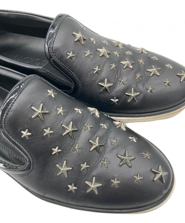 ジミーチュウ　スリッポン 中古・古着通販】JIMMY CHOO (ジミーチュウ) スリッポン ブラック