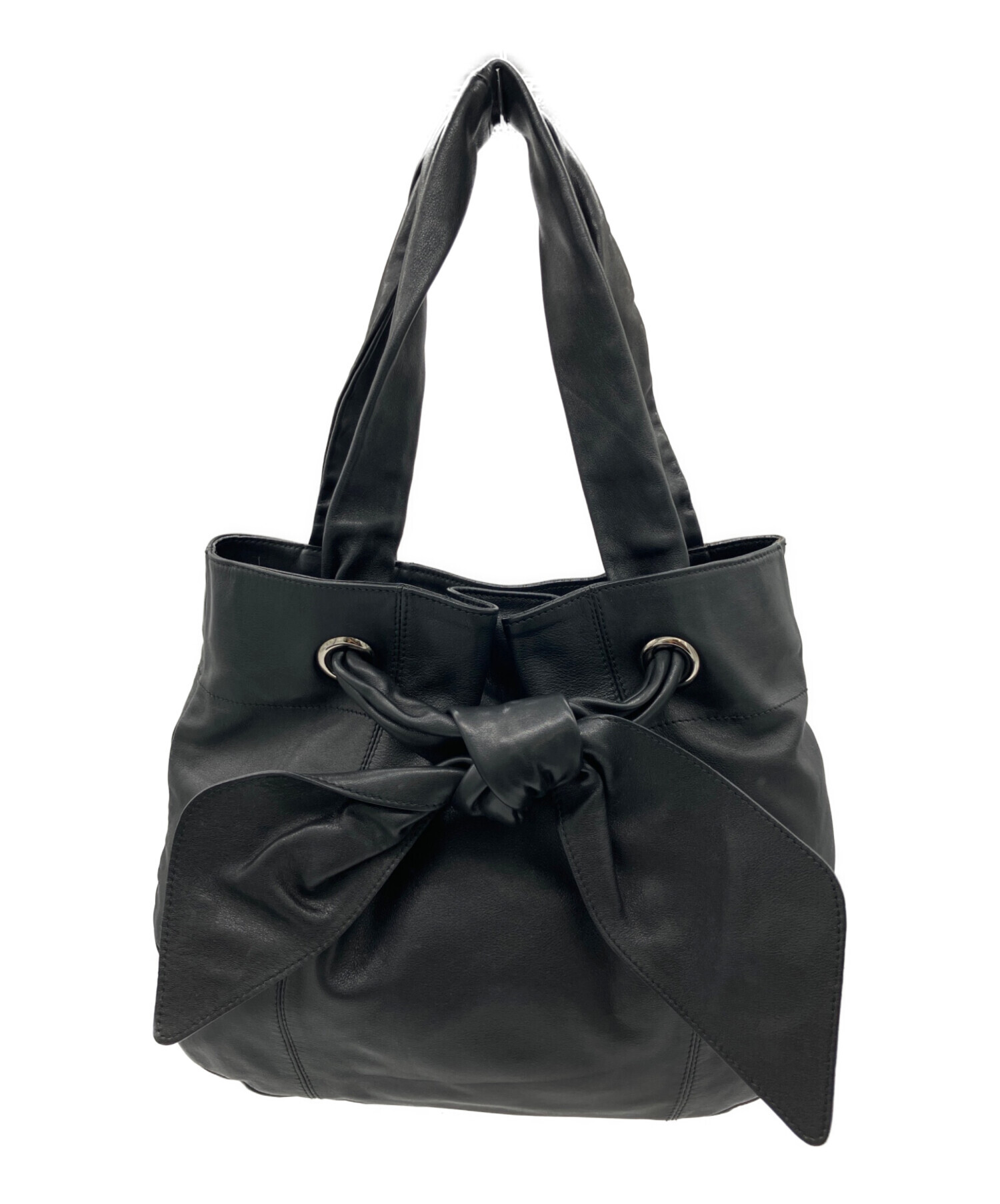 お値下げ！FURLA ブラック ハンドバッグ　ほぼ未使用 中古・古着通販】FURLA (フルラ) ハンドバッグ ブラック｜ブランド