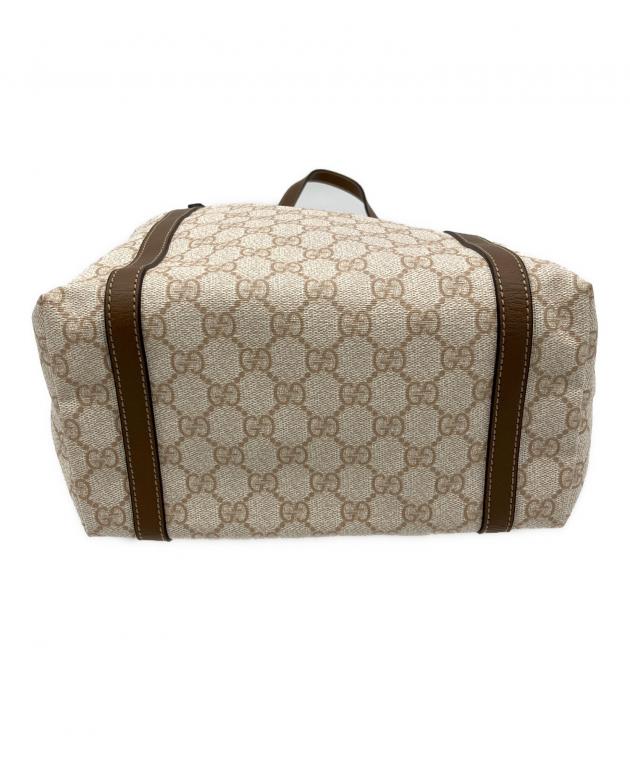中古・古着通販】GUCCI (グッチ) GGスプリームトートバッグ アイボリー