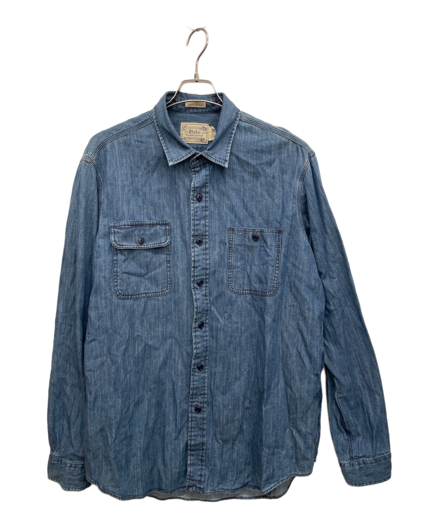 ✨美品 ポロ ラルフ ローレン 現行 長袖 シャツ インディゴ 中古・古着通販】POLO RALPH LAUREN (ポロ・ラルフローレン) 長袖