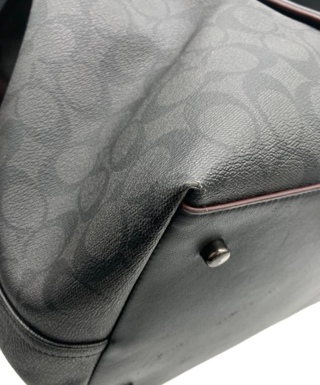 COACH ボストンバッグ グレー 中古・古着通販】COACH (コーチ) ボストンバッグ ブラック×グレー