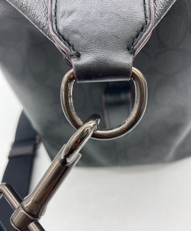 COACH ボストンバッグ グレー 中古・古着通販】COACH (コーチ) ボストンバッグ ブラック×グレー