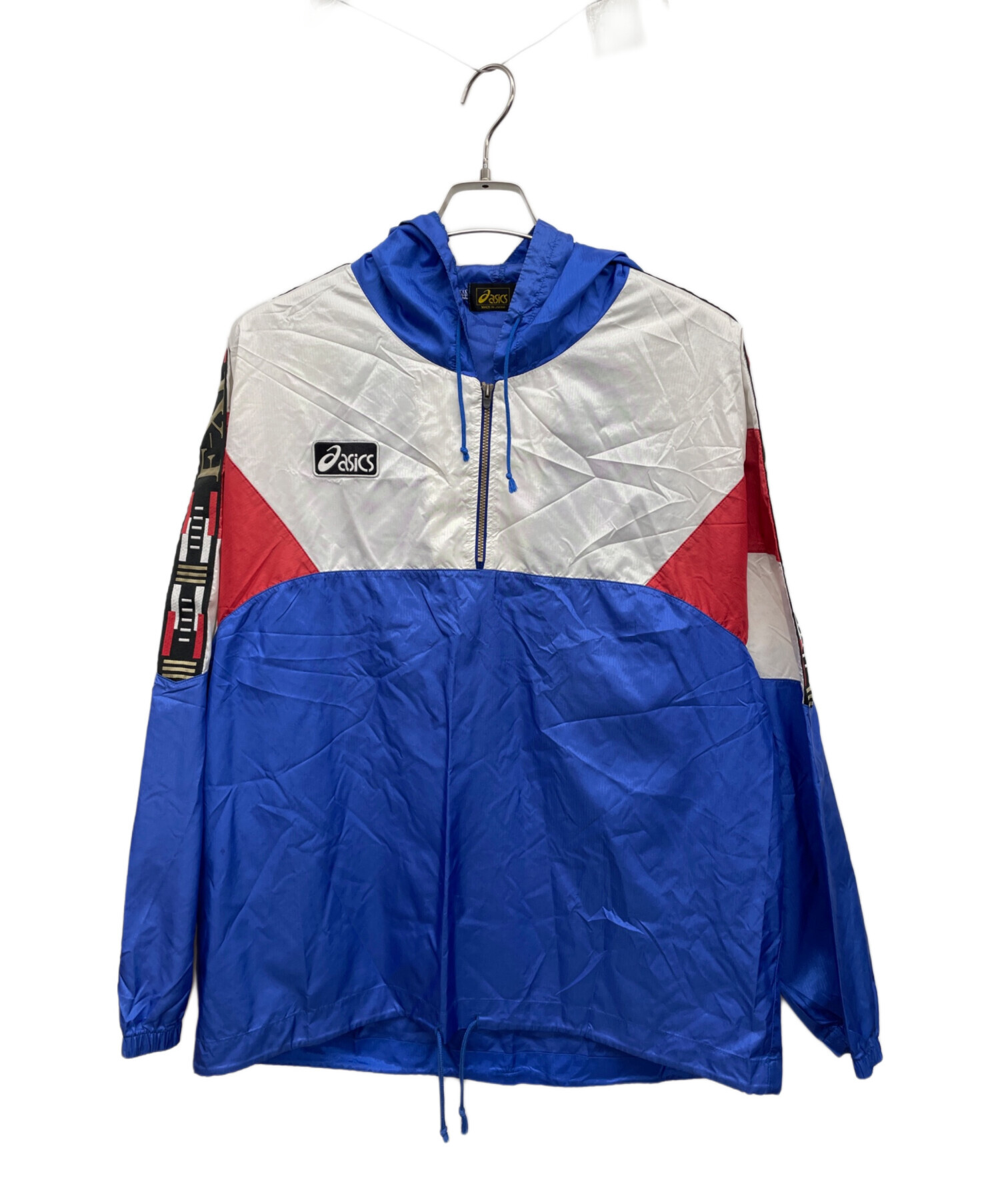 中古・古着通販】asics (アシックス) プルオーバーパーカー ネイビー