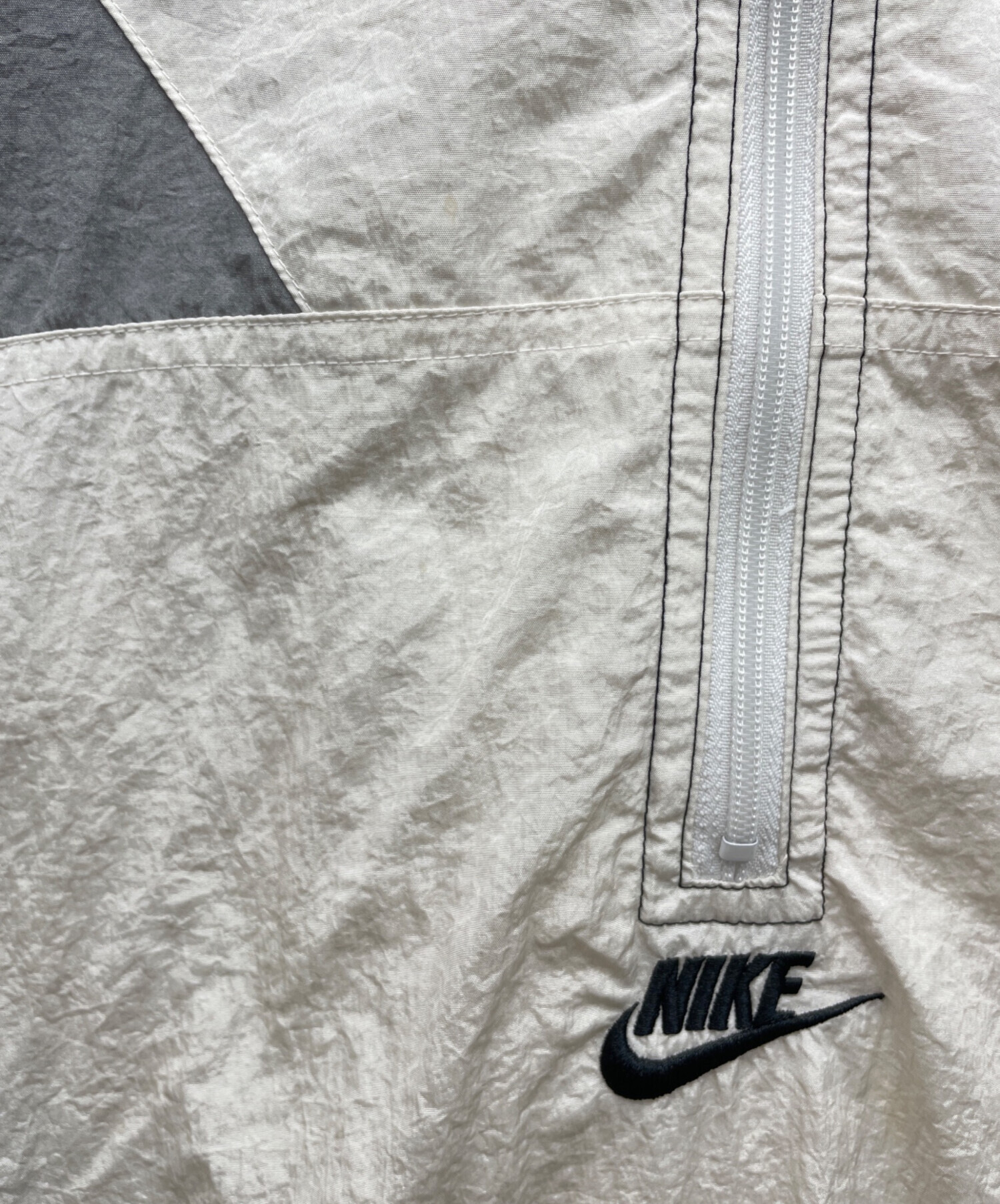 中古・古着通販】NIKE (ナイキ) ハーフジップスウェット ホワイト 
