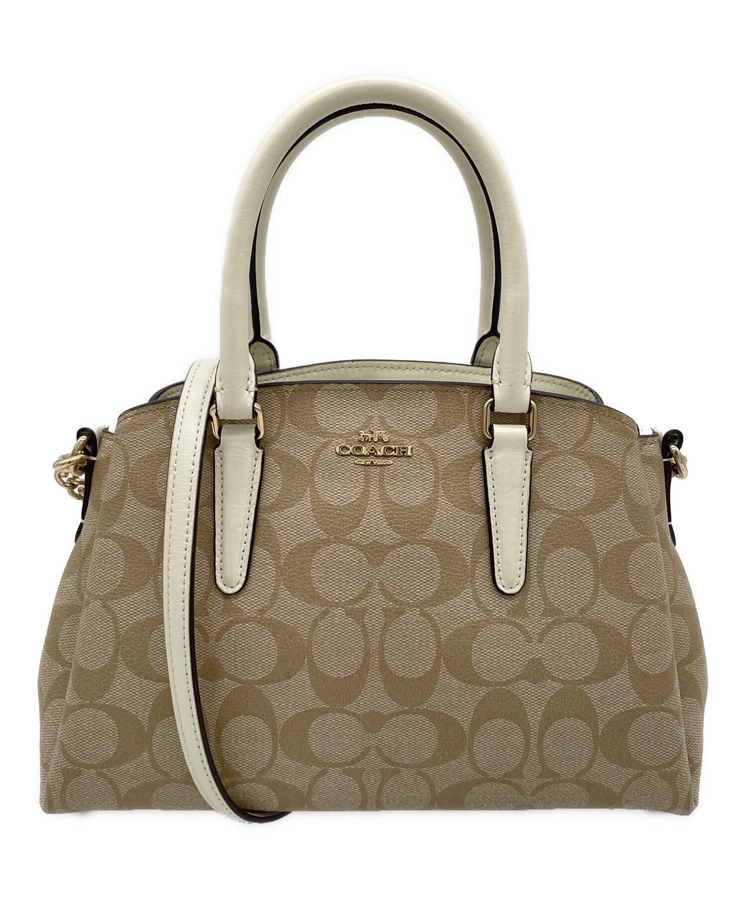 中古・古着通販】COACH (コーチ) 2WAYショルダーバッグ ベージュ