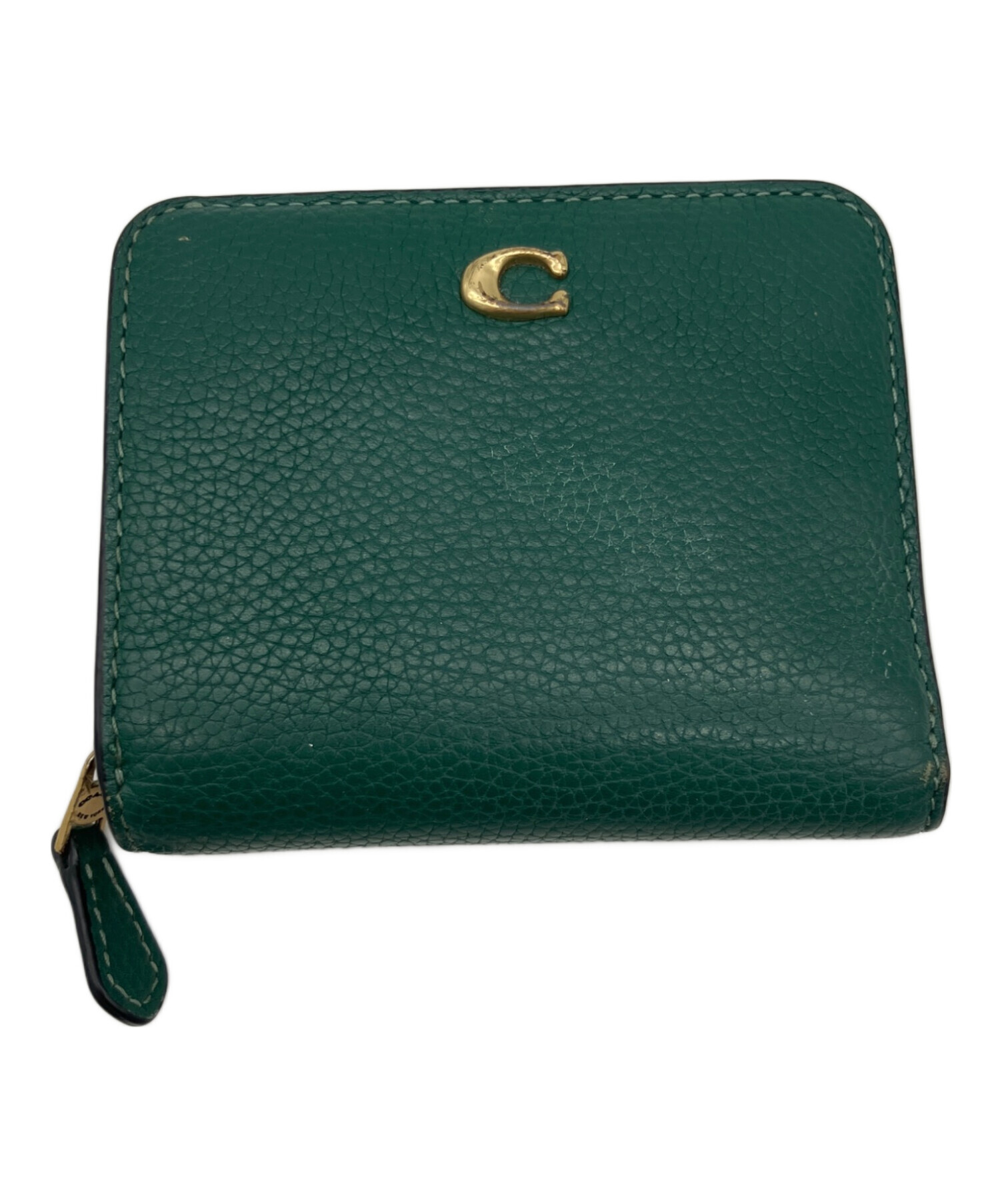 中古・古着通販】COACH (コーチ) 2つ折り財布 グリーン｜ブランド