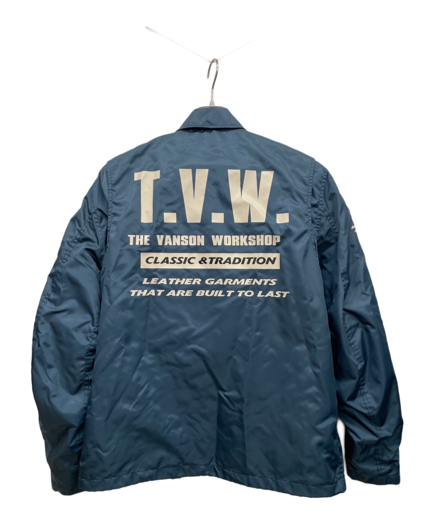 中古・古着通販】VANSON (バンソン) コーチジャケット ブルー サイズ