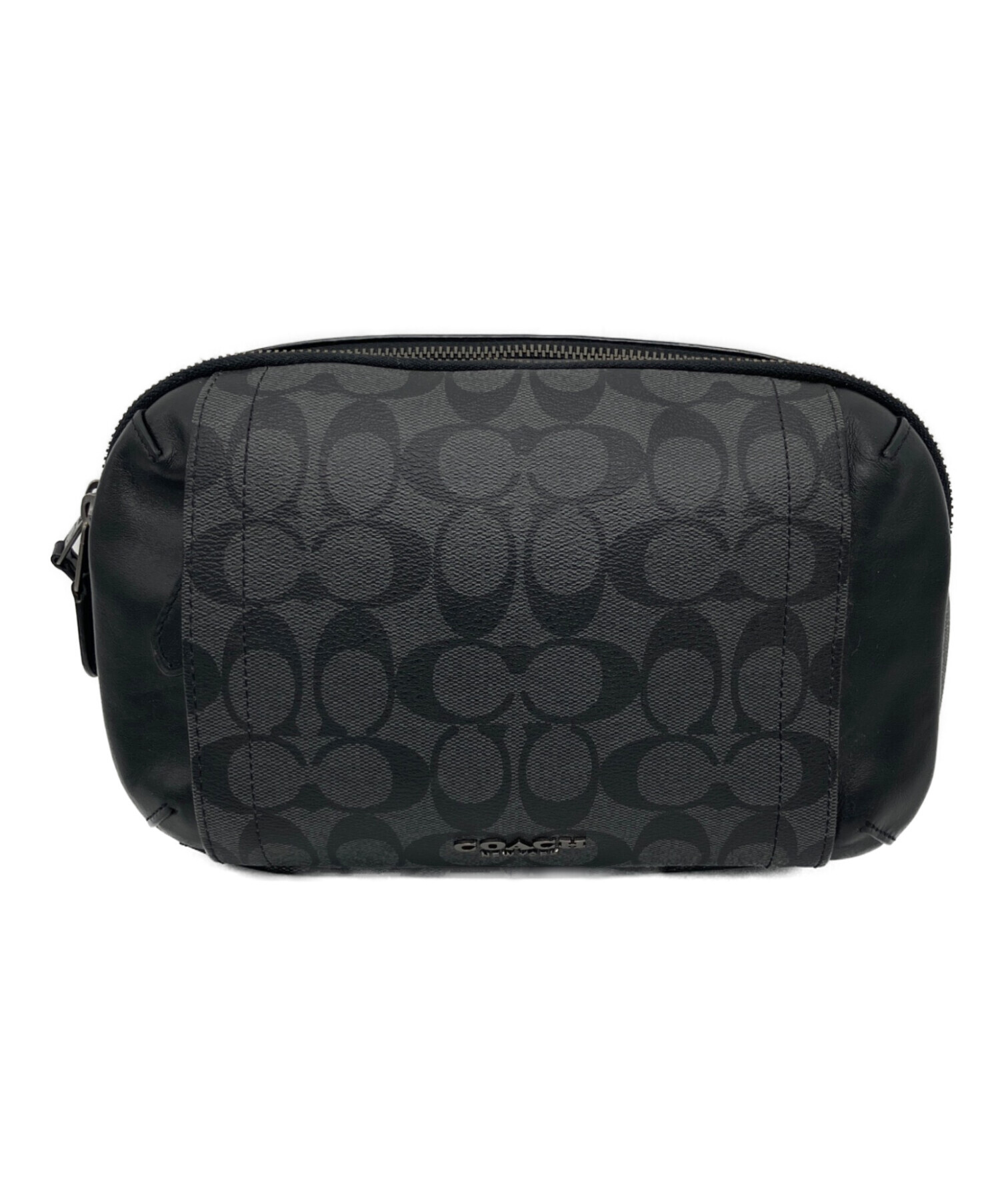中古・古着通販】COACH (コーチ) ショルダーバッグ ブラック×グレー