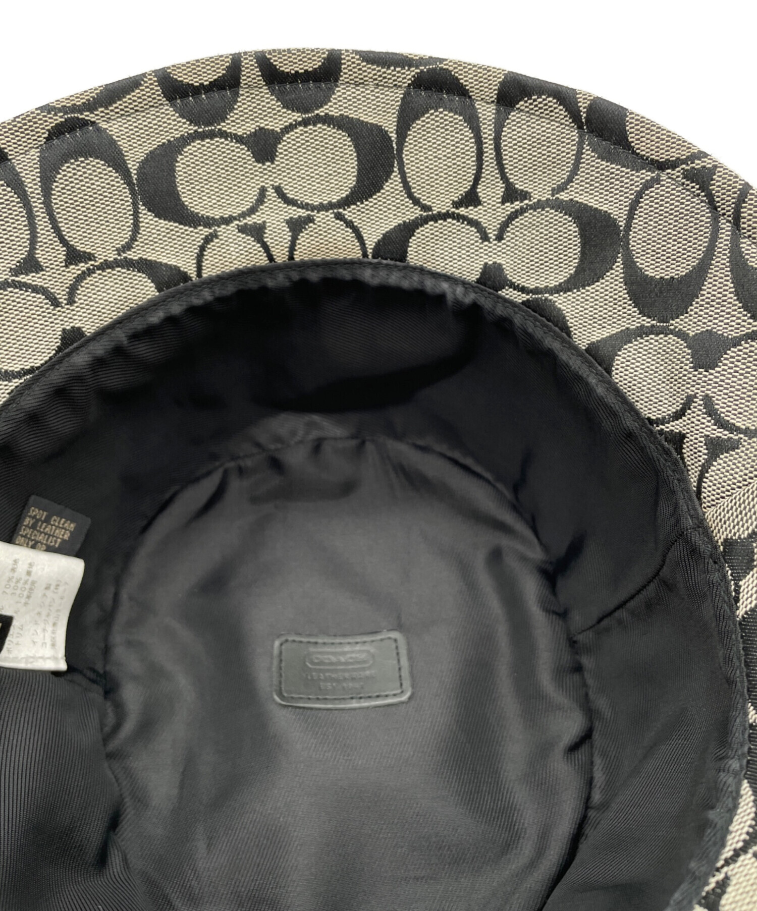新品未使用　バケットハット バケハ 黒 レザー コーチ 中古・古着通販】COACH (コーチ) バケットハット｜ブランド・古着通販
