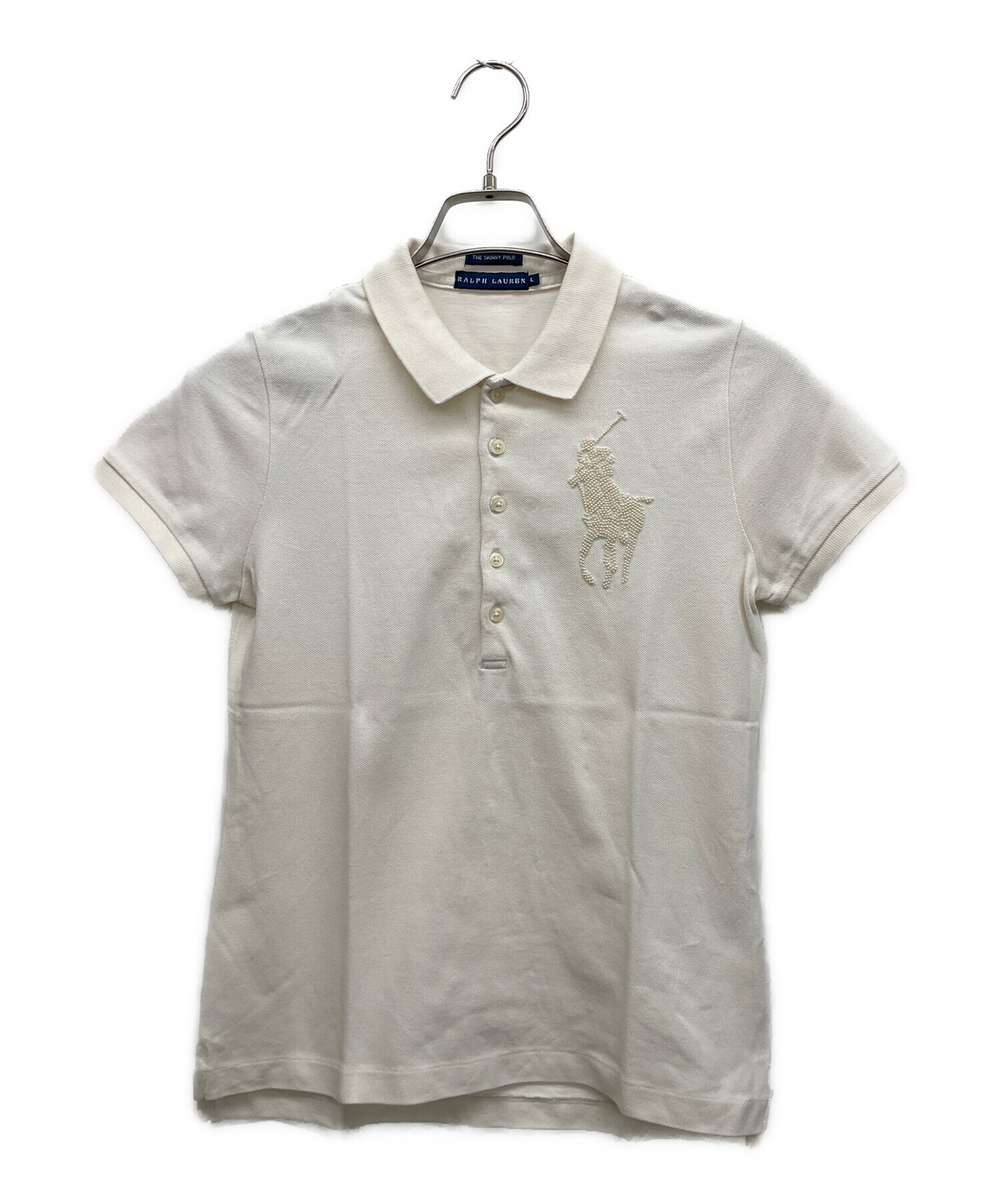 Ralph Lauren The Skinny Polo S ホワイト 中古・古着通販】THE SKINNY POLO RALPH LAUREN (ザ スキニーポロ