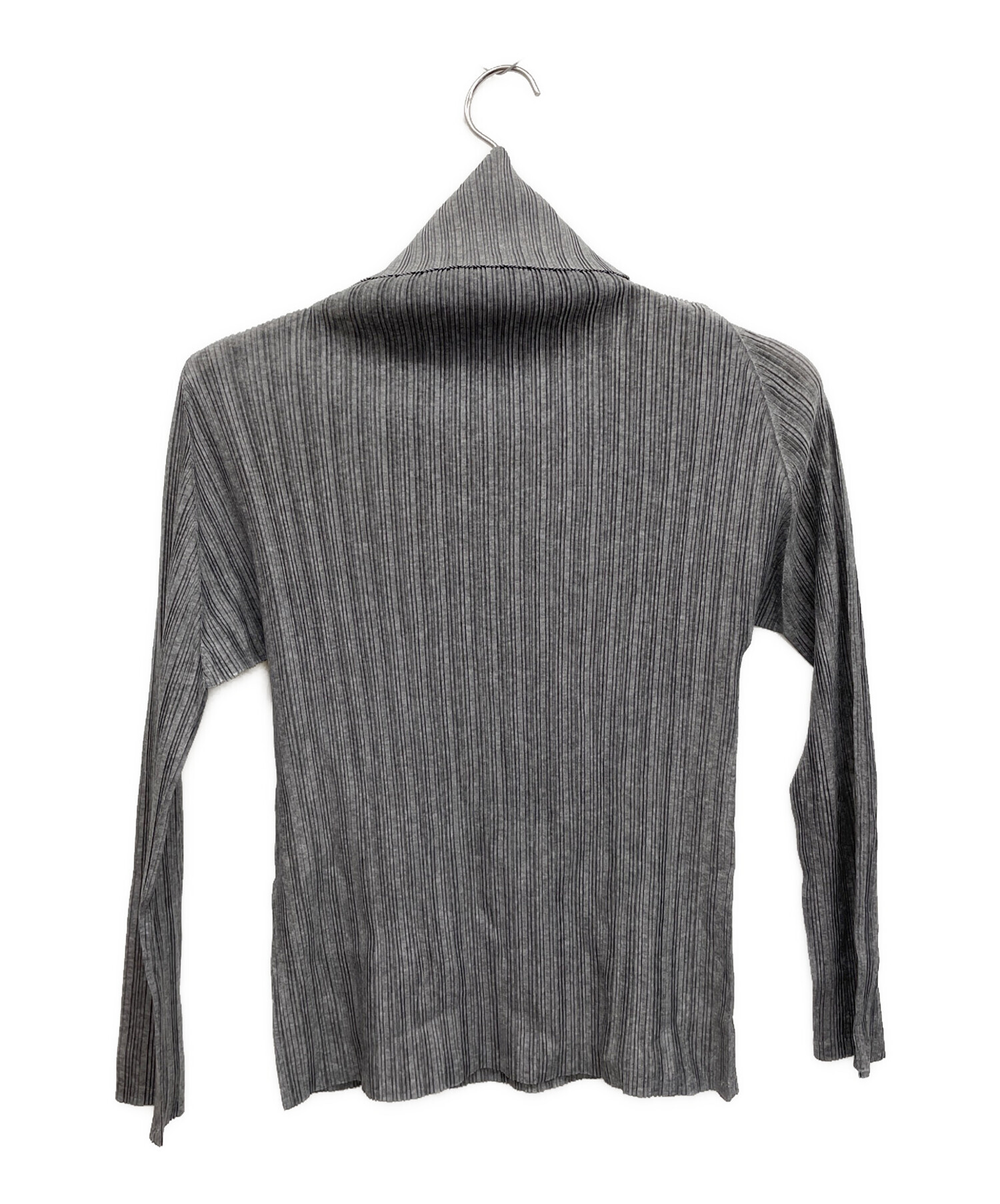 PLEATS PLEASE グレー 長袖 トップス 中古・古着通販】PLEATS PLEASE (プリーツプリーズ) 長袖カットソー