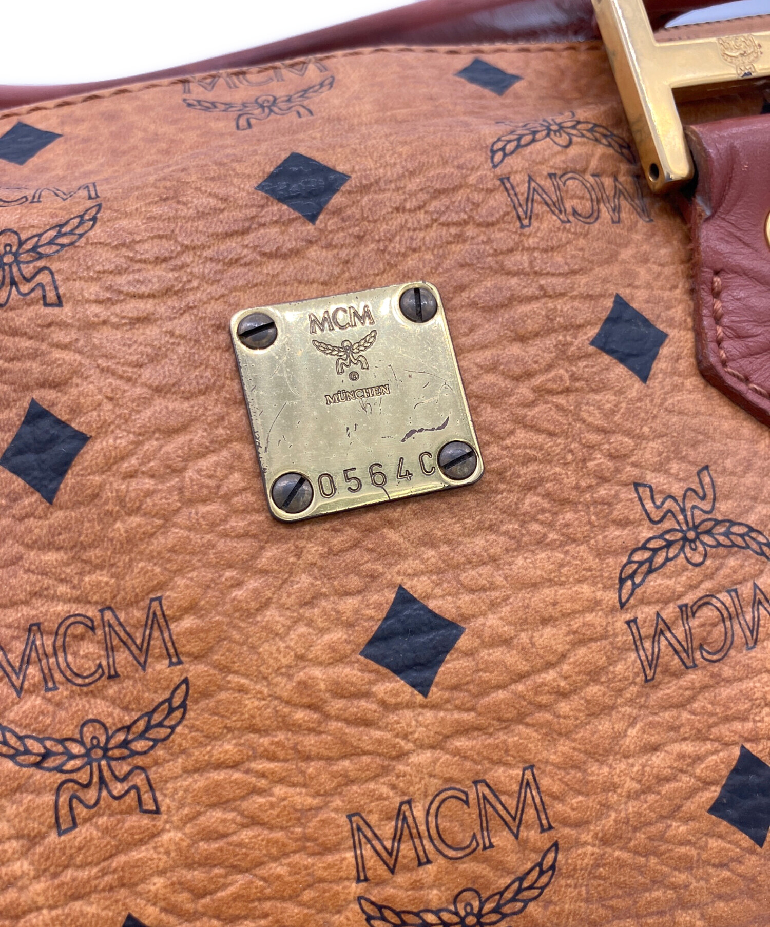 中古・古着通販】MCM (エムシーエム) ミニボストンバッグ ブラウン