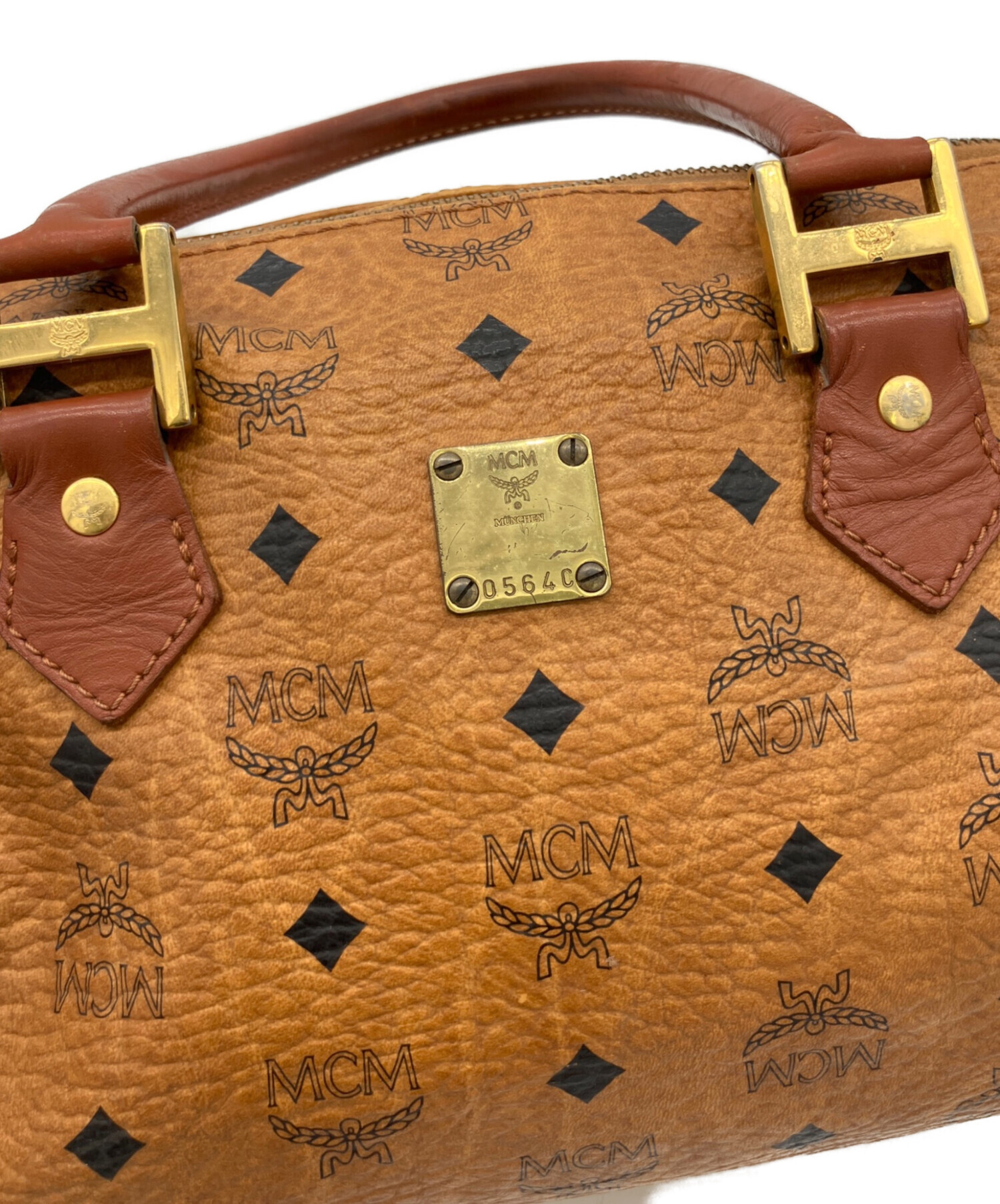 中古・古着通販】MCM (エムシーエム) ミニボストンバッグ ブラウン