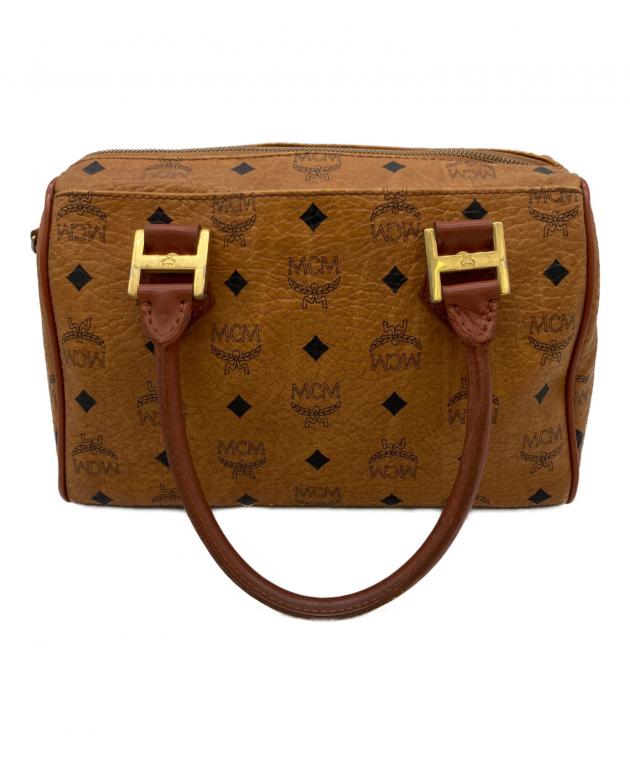 中古美品　MCM ミニボストンバッグ ブラウン 中古・古着通販】MCM (エムシーエム) ミニボストンバッグ ブラウン