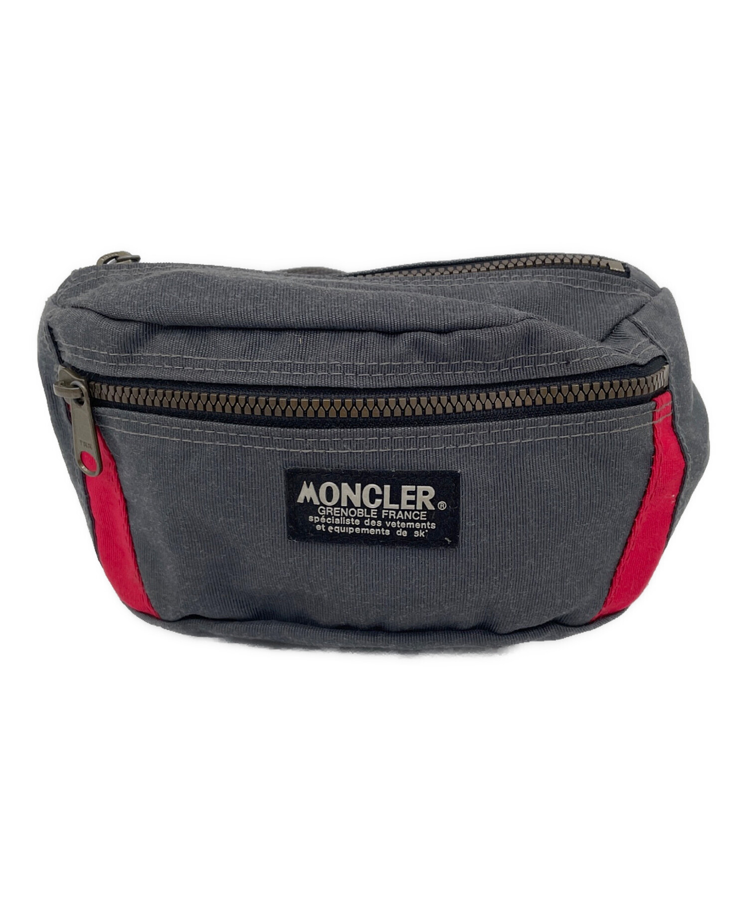MONCLER モンクレール　ウエストポーチ バッグ グレー 中古・古着通販】MONCLER (モンクレール) ウエストバッグ グレー