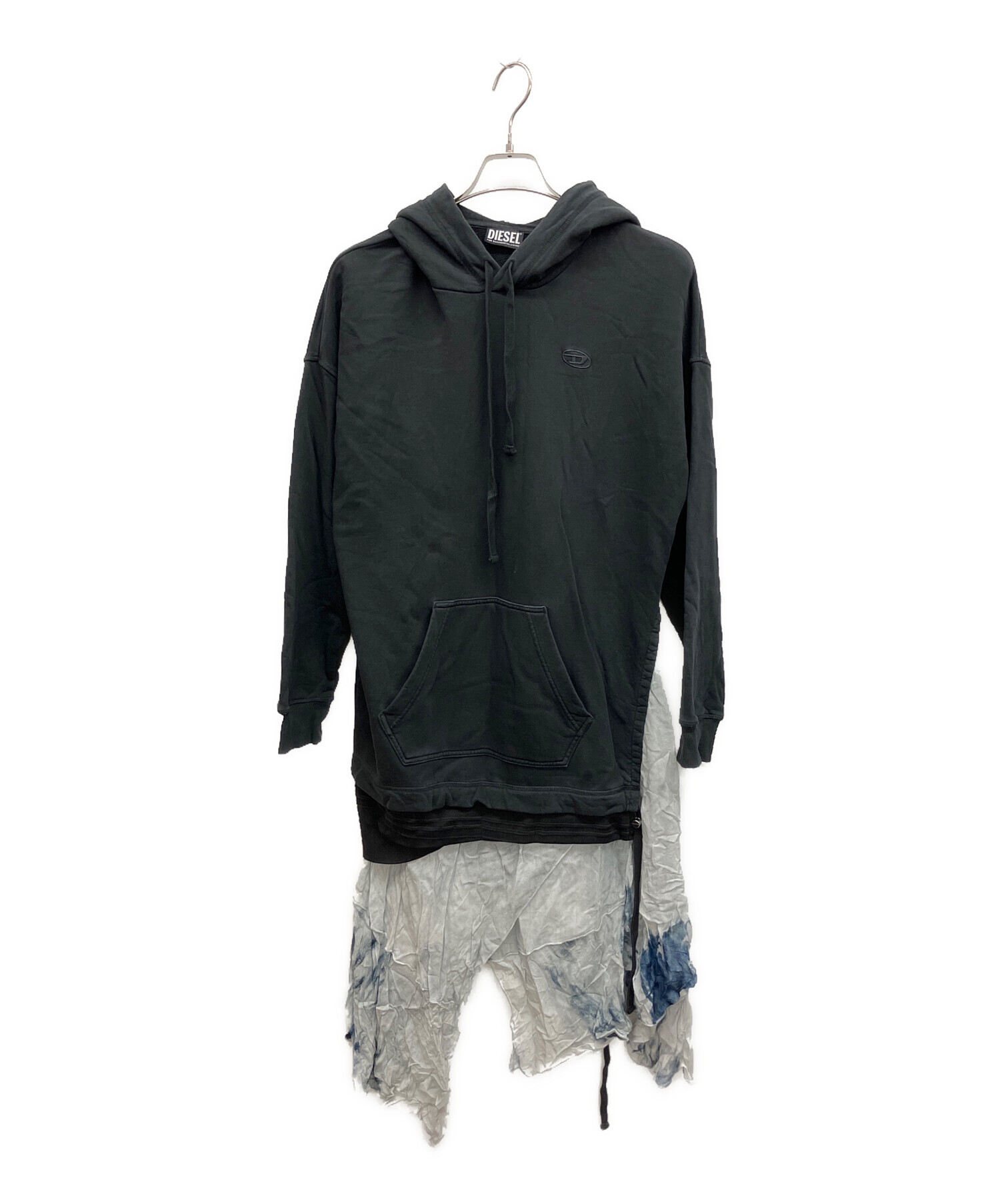 DIESEL ドッキングパーカーワンピース 中古・古着通販】DIESEL (ディーゼル) ドッキングワンピース グレー