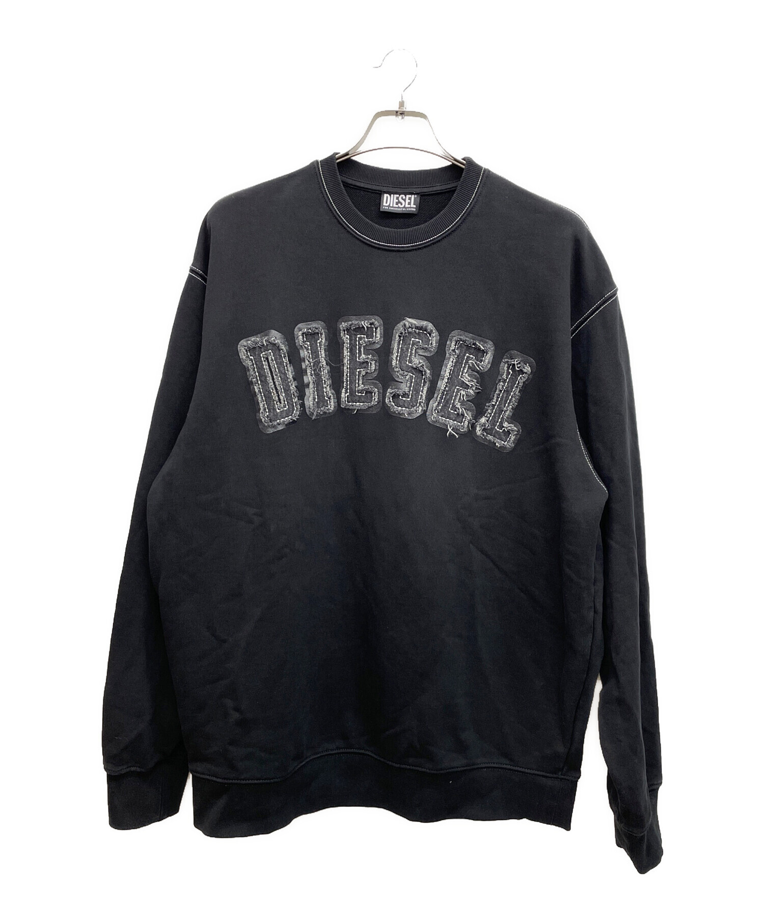 中古・古着通販】DIESEL (ディーゼル) スウェット ブラック サイズ:L 