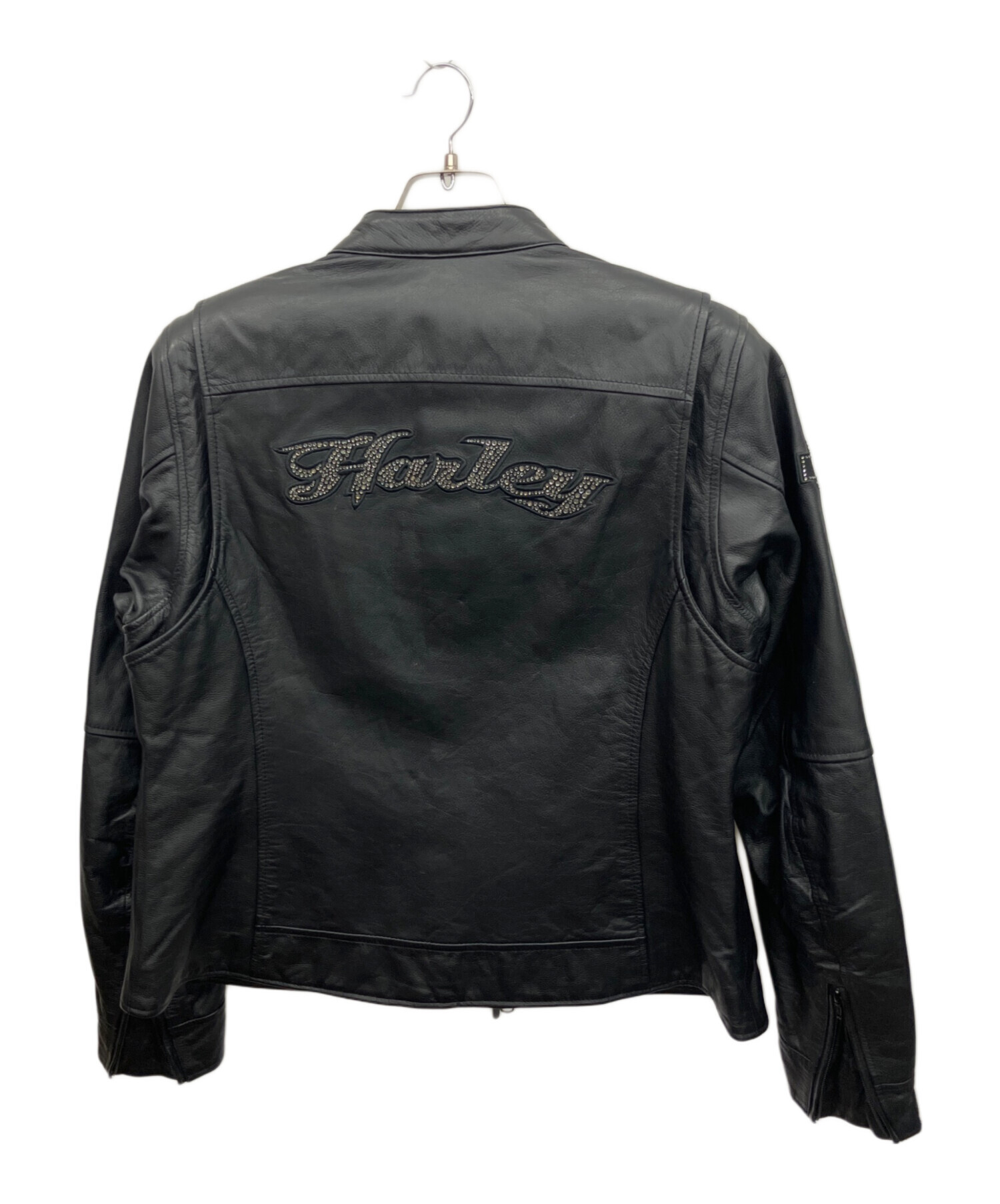 HARLEY-DAVIDSON ブラックレザージャケット　ハーレーダビッドソン 中古・古着通販】HARLEY-DAVIDSON (ハーレーダビッドソン) レザー