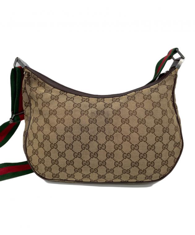 GUCCI グッチ32160 GGキャンバス ワンショルダー ブラウン　Y2K 中古・古着通販】GUCCI (グッチ) GG キャンバス ショルダーバッグ