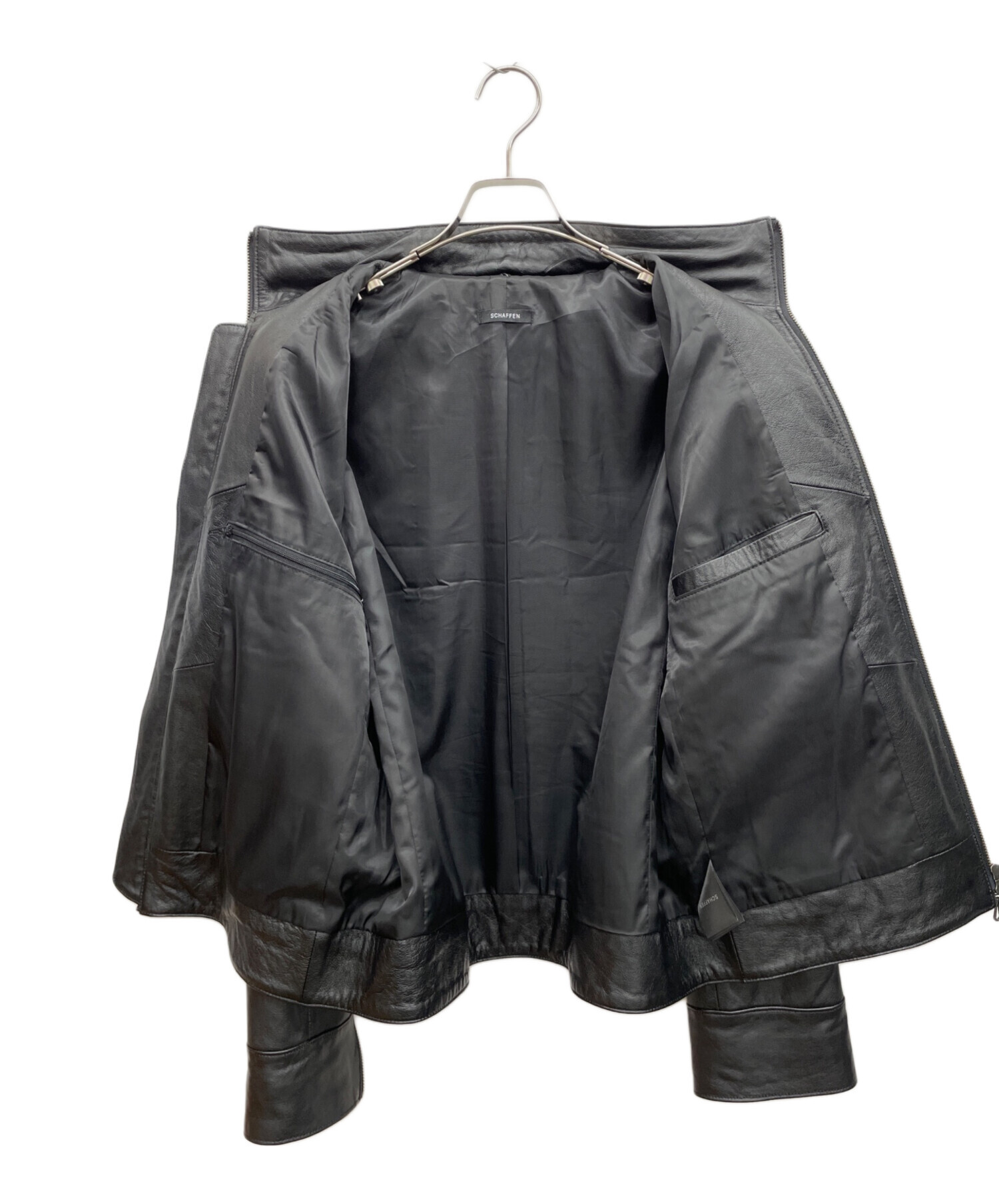 中古・古着通販】SCHAFFEN (シャッフェン) レザージャケット ブラック