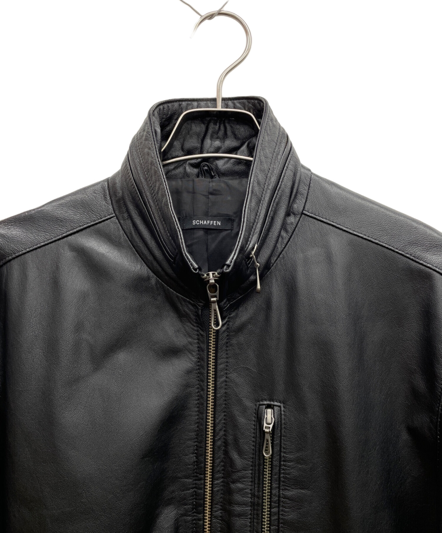 中古・古着通販】SCHAFFEN (シャッフェン) レザージャケット ブラック