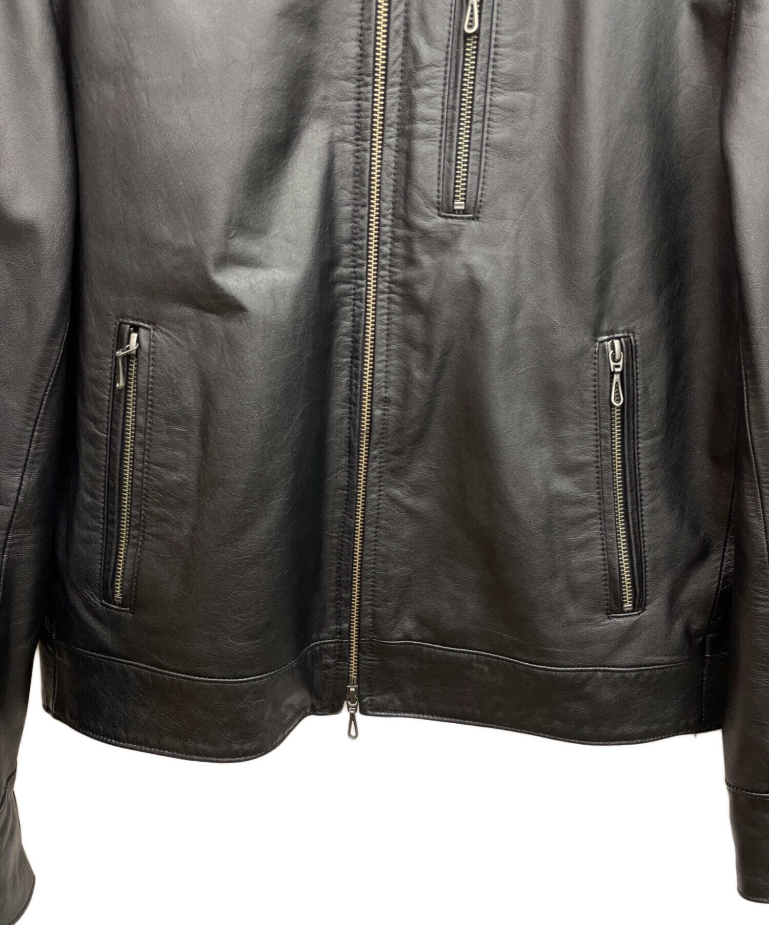 中古・古着通販】SCHAFFEN (シャッフェン) レザージャケット ブラック