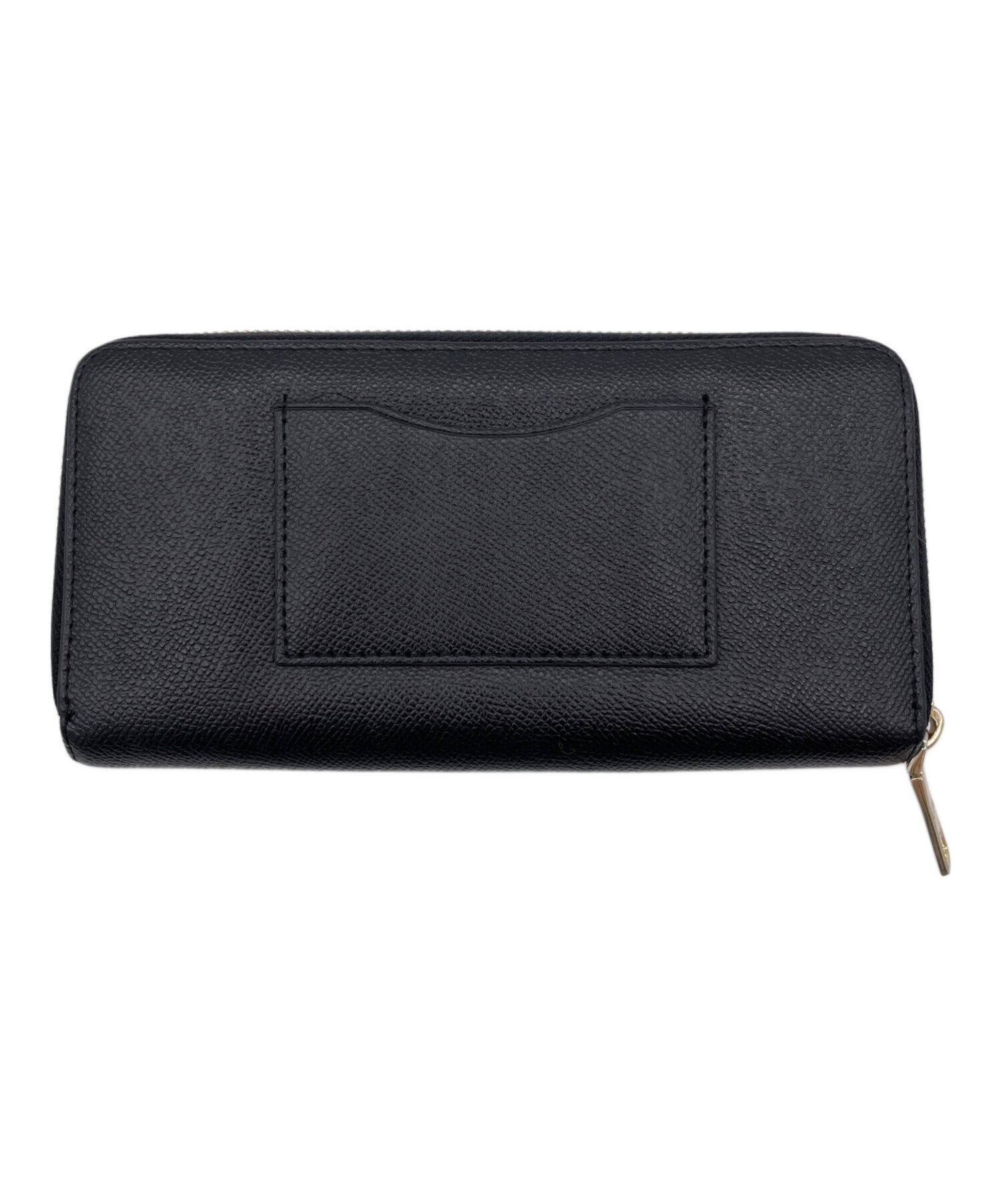 COACH コーチ 長財布 キルティング ラウンドファスナー ブラック 中古 中古・古着通販】COACH (コーチ) ラウンドファスナー財布 ブラック