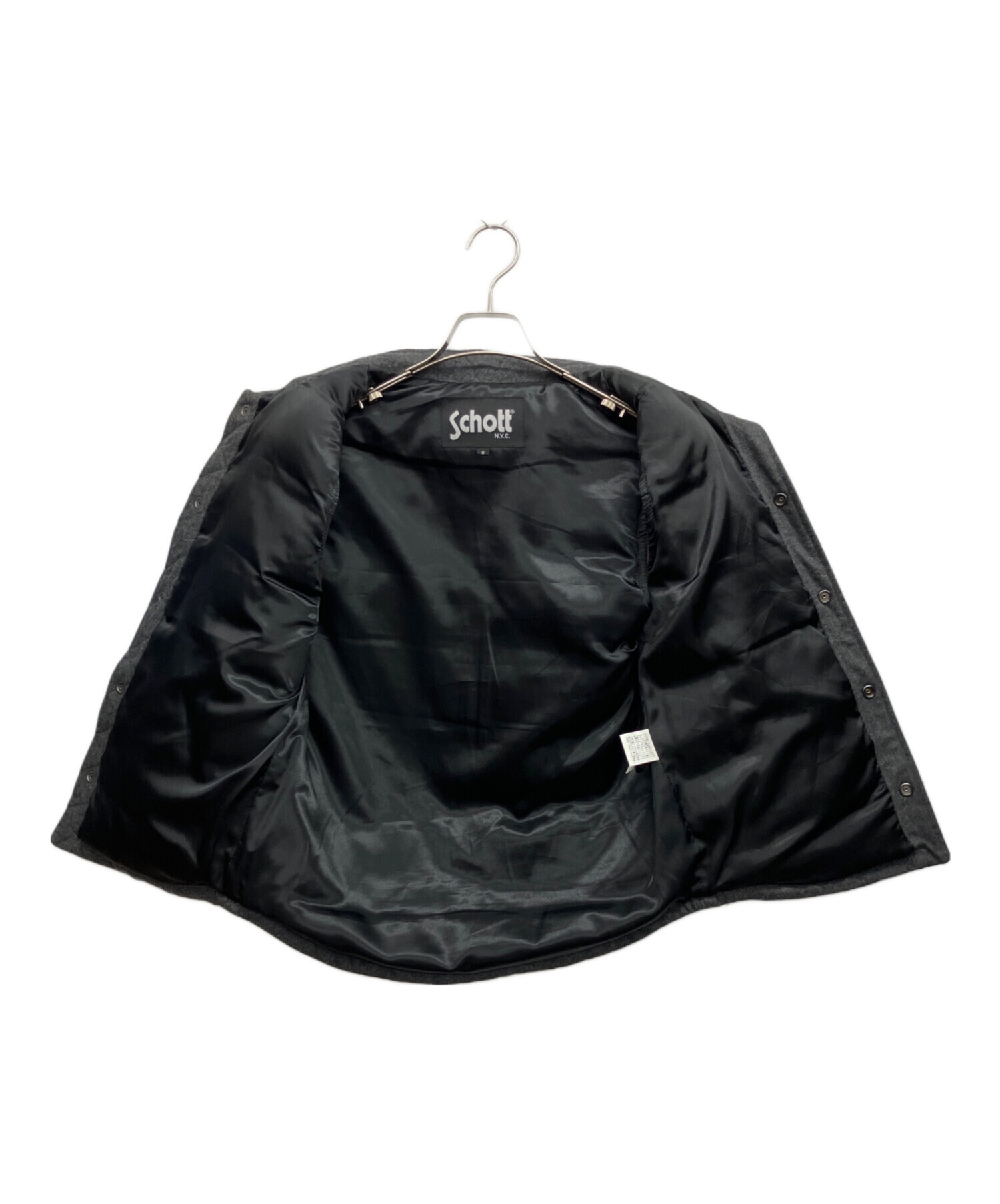 中古・古着通販】Schott (ショット) ダウンベスト グレー サイズ:S