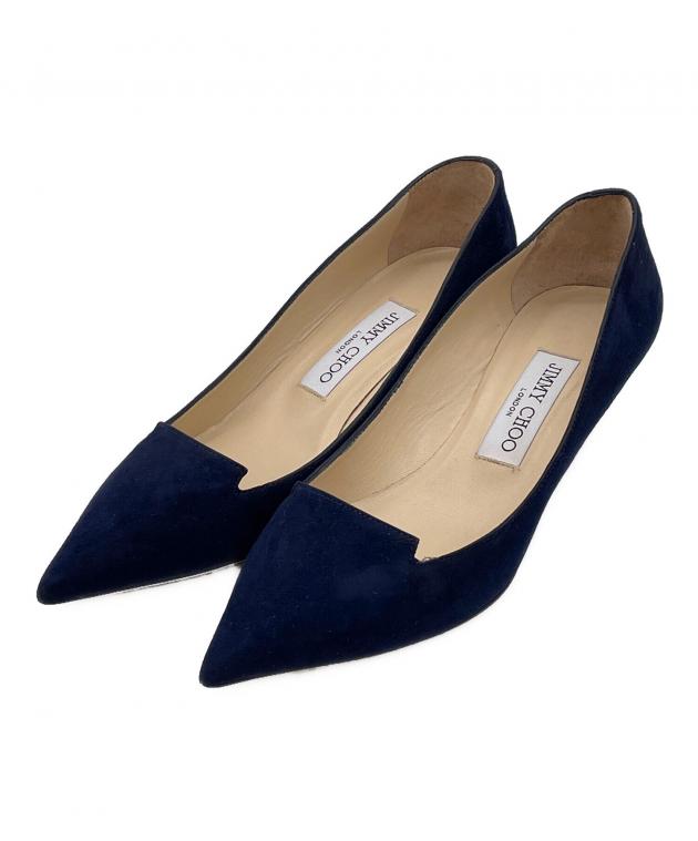 JIMMY CHOO ジミーチュウ ハイヒール フォーマル ネイビー 36 中古・古着通販】JIMMY CHOO (ジミーチュウ) ヒールパンプス ネイビー