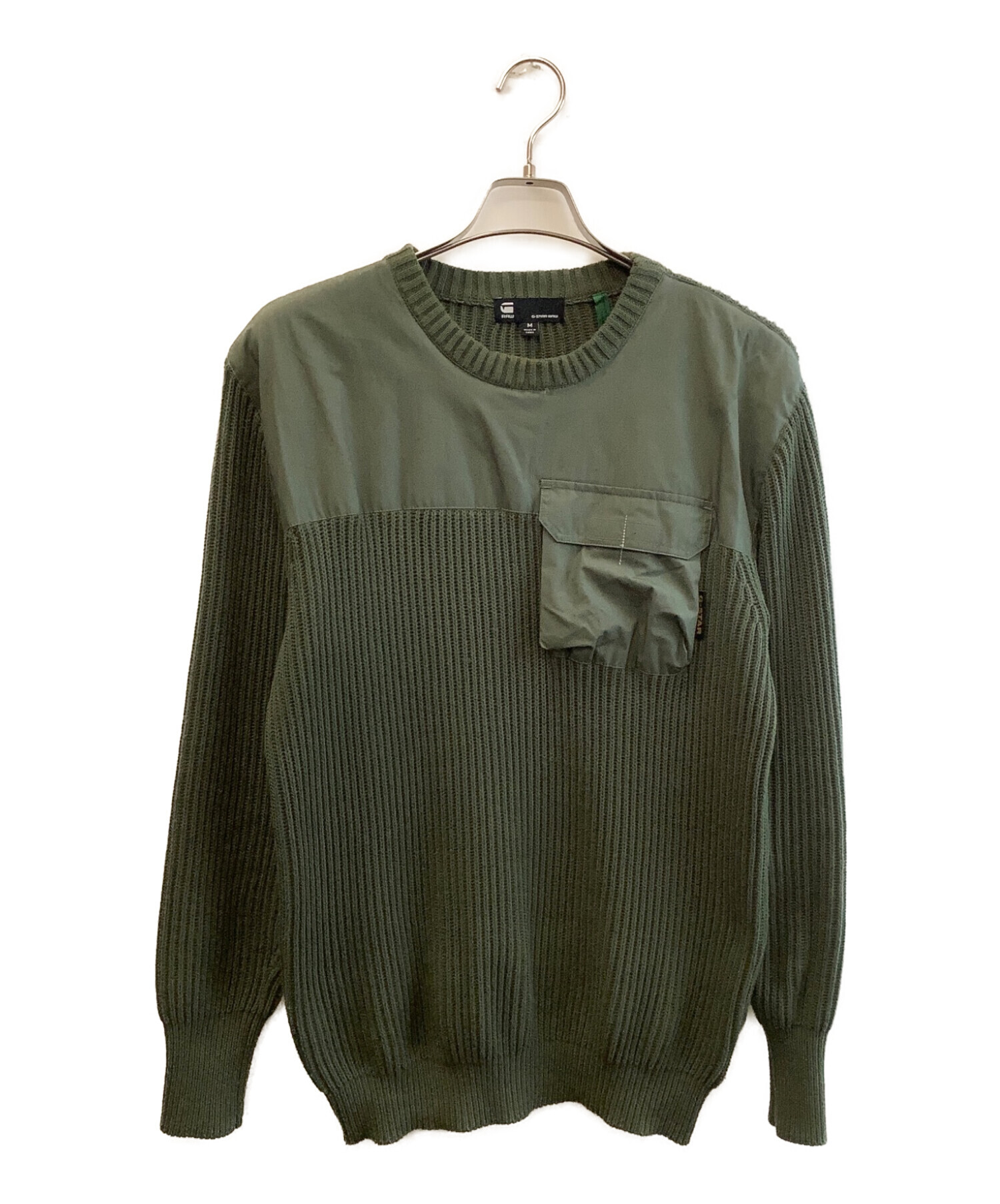 中古・古着通販】G-STAR RAW (ジースターロゥ) ニット グリーン サイズ 