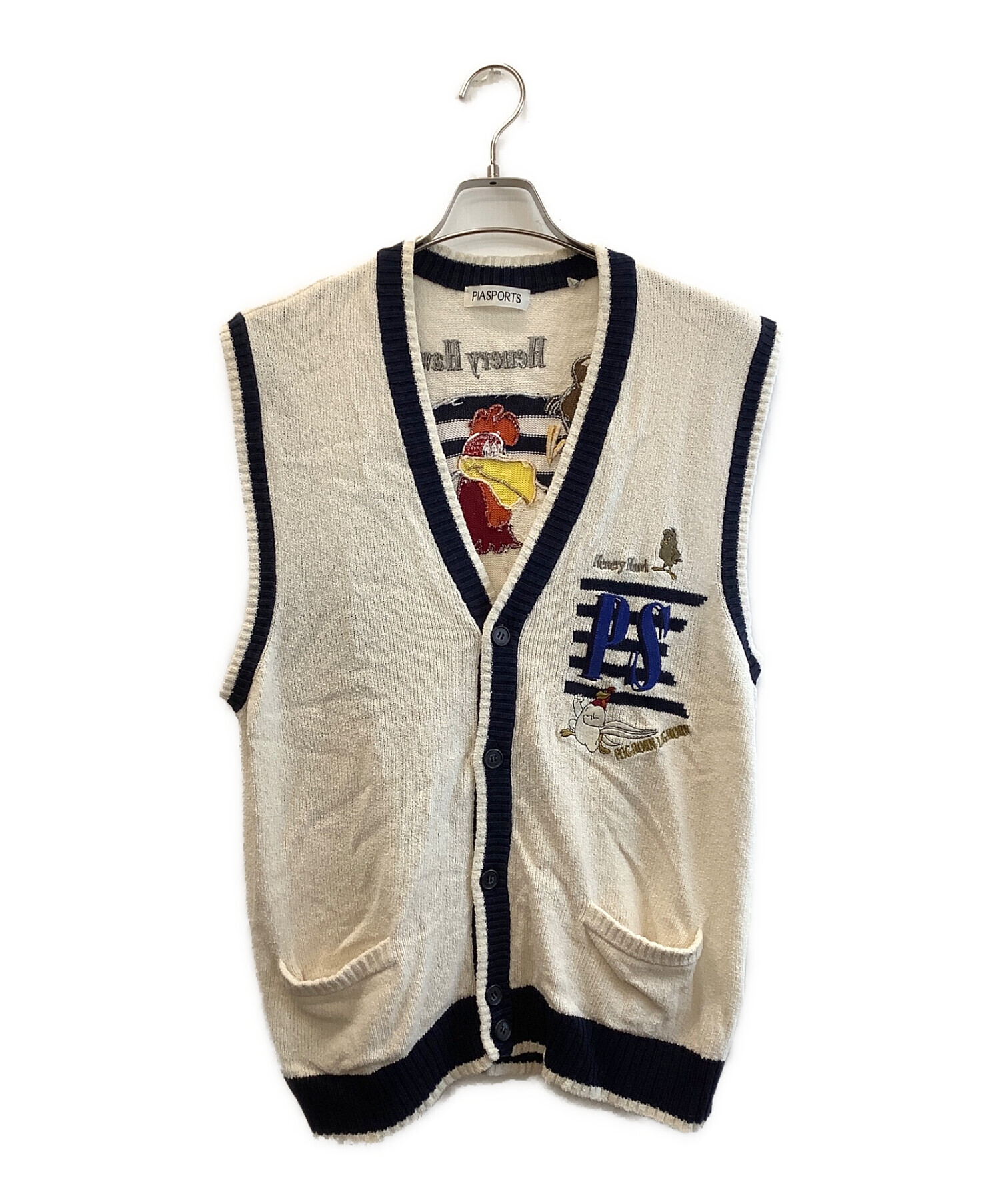 中古・古着通販】PIASPORTS (ピアスポーツ) ニットカーディガン 