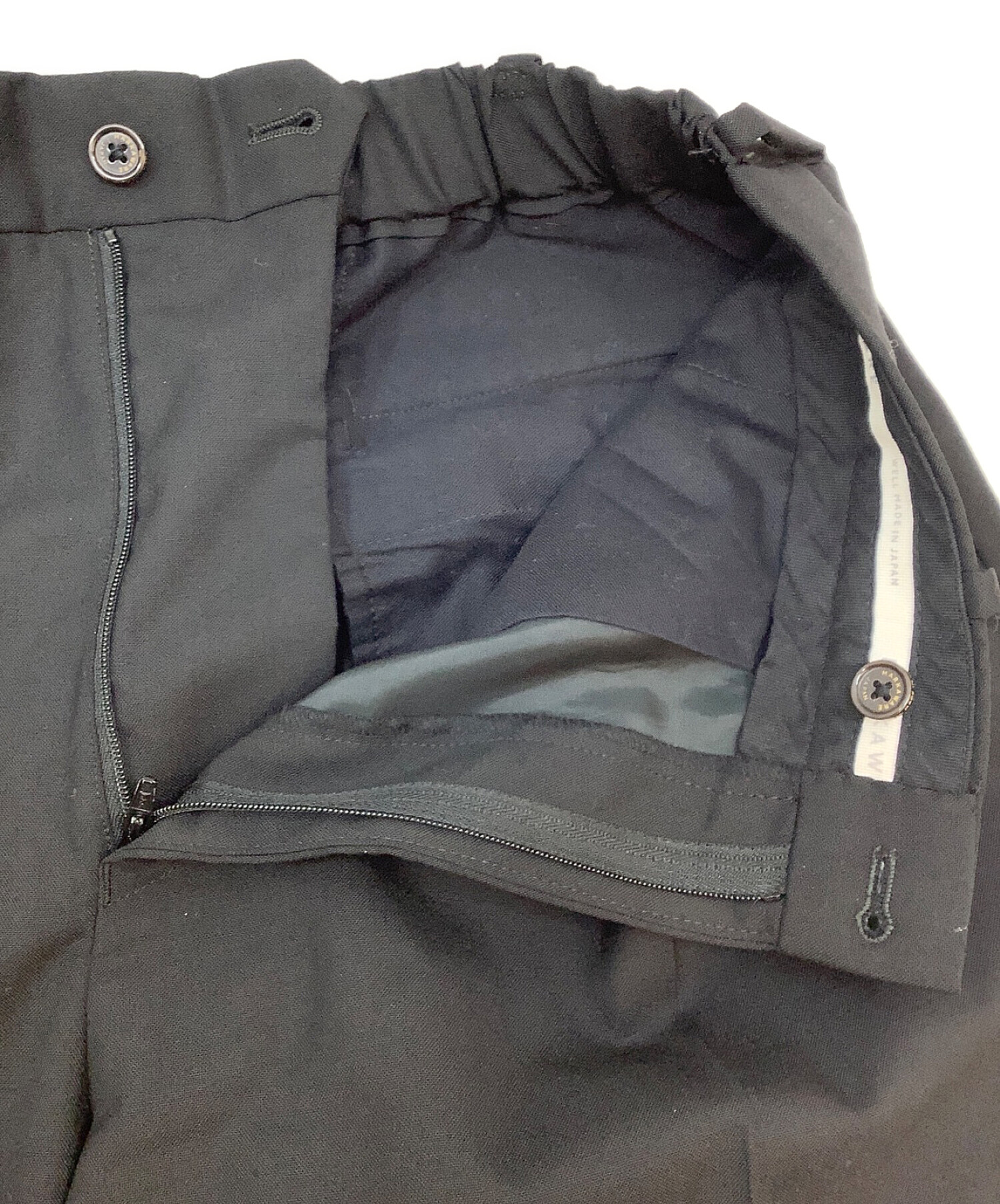 MARKAWARE テーパードパンツ サイズ3 中古・古着通販】MARKAWARE (マーカウェア) テーパードパンツ ブラック