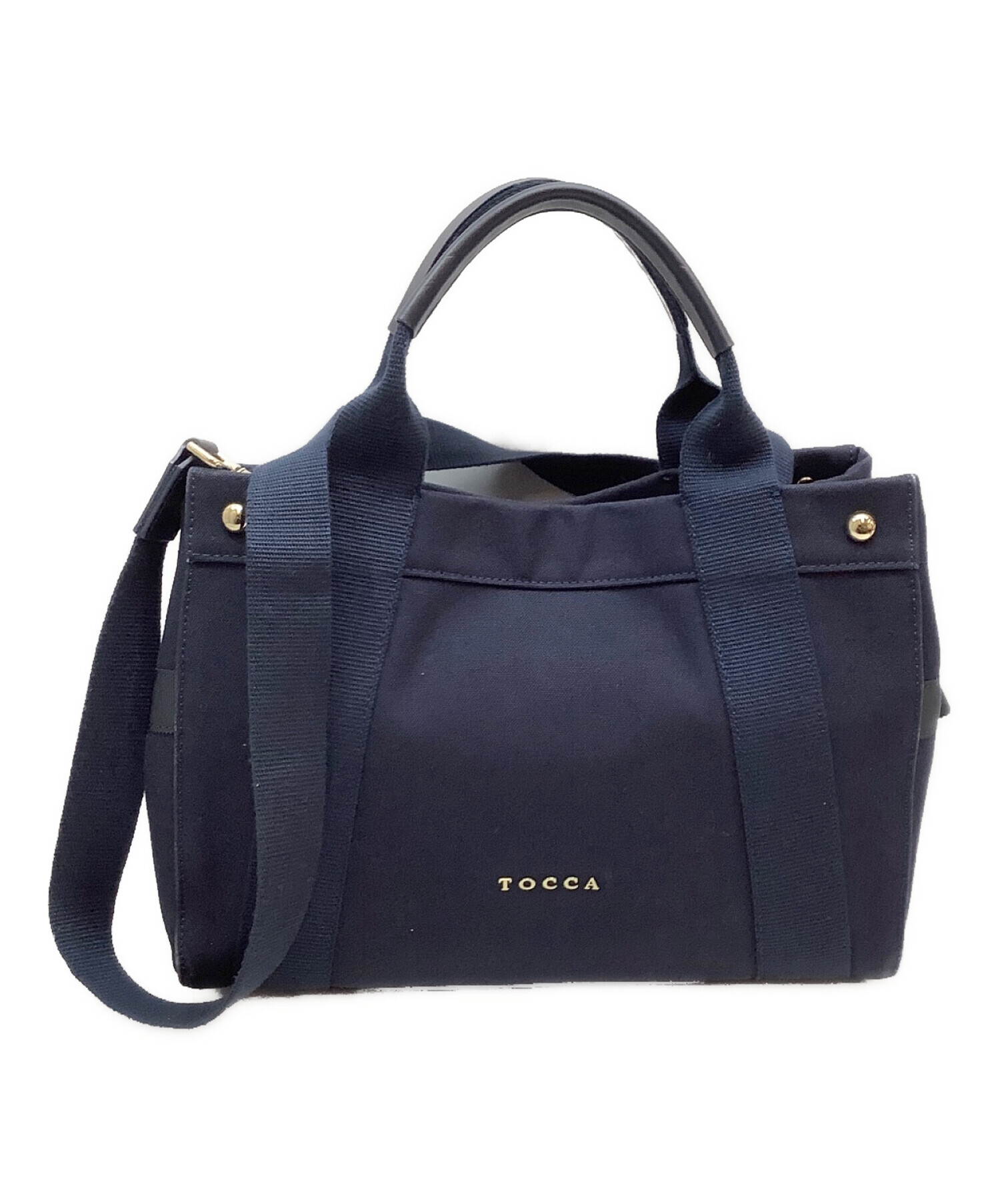 【美品】TOCCA 2wayビジネスバッグ 中古・古着通販】TOCCA (トッカ) 2WAYバッグ ネイビー｜ブランド