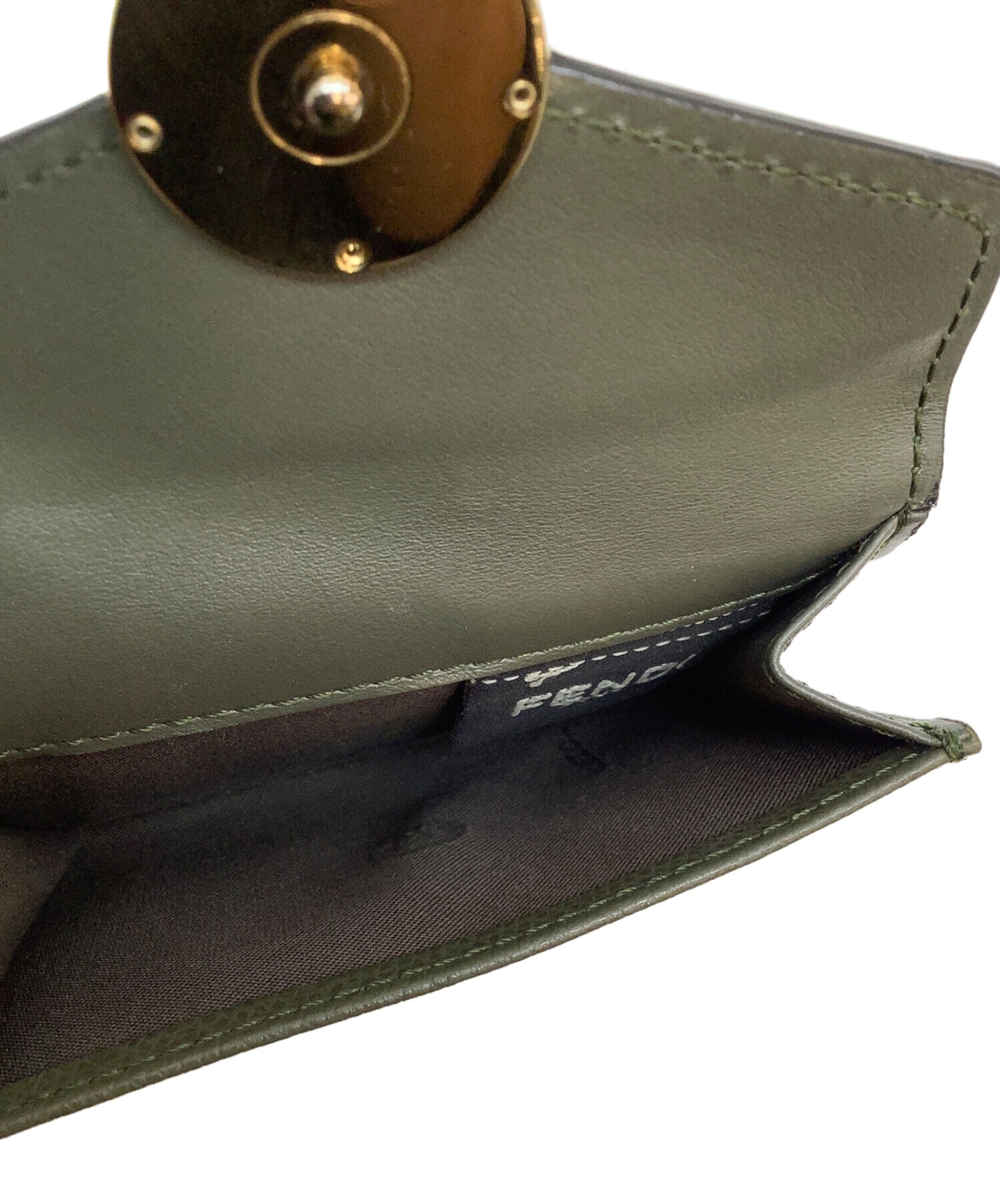 中古・古着通販】FENDI (フェンディ) 3つ折り財布 オリーブ｜ブランド