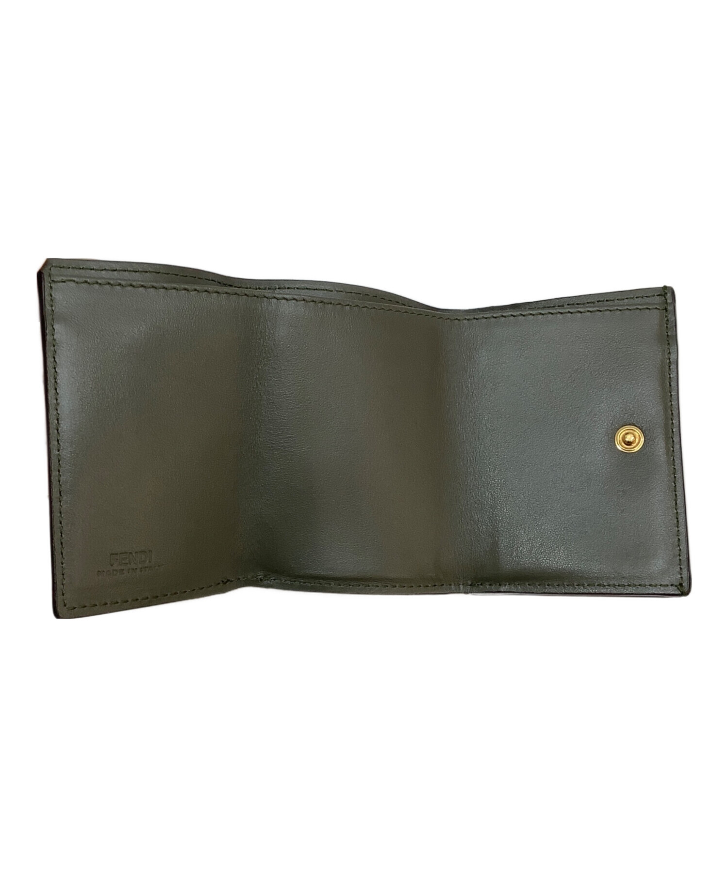 中古・古着通販】FENDI (フェンディ) 3つ折り財布 オリーブ｜ブランド