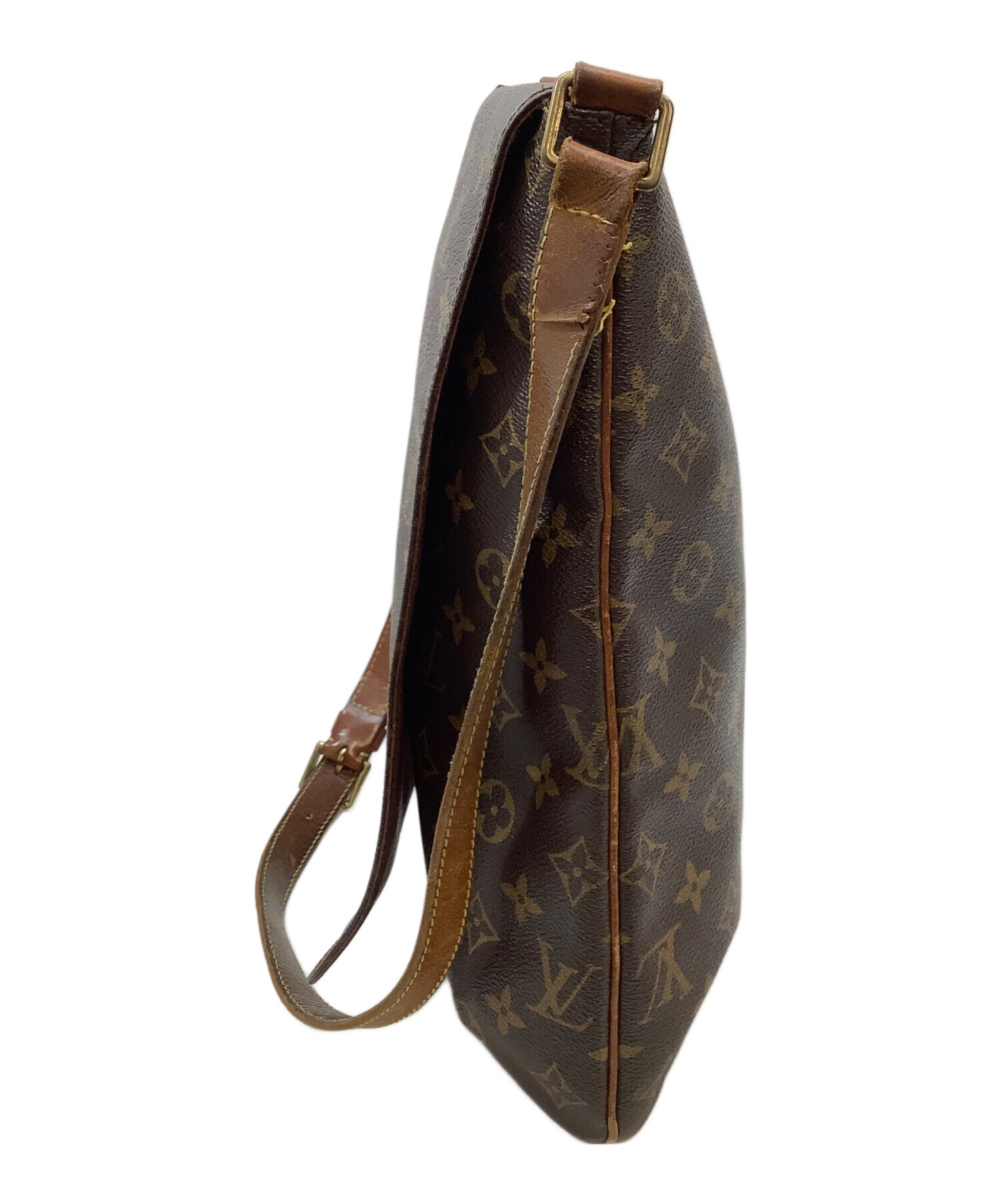 Louis Vuitton ショルダーバッグ ブラウンレザー 中古・古着通販】LOUIS VUITTON (ルイ ヴィトン) ショルダーバッグ