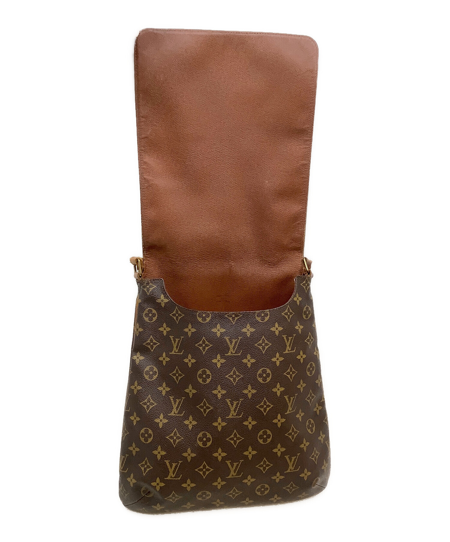 Louis Vuitton ショルダーバッグ ブラウンレザー 中古・古着通販】LOUIS VUITTON (ルイ ヴィトン) ショルダーバッグ