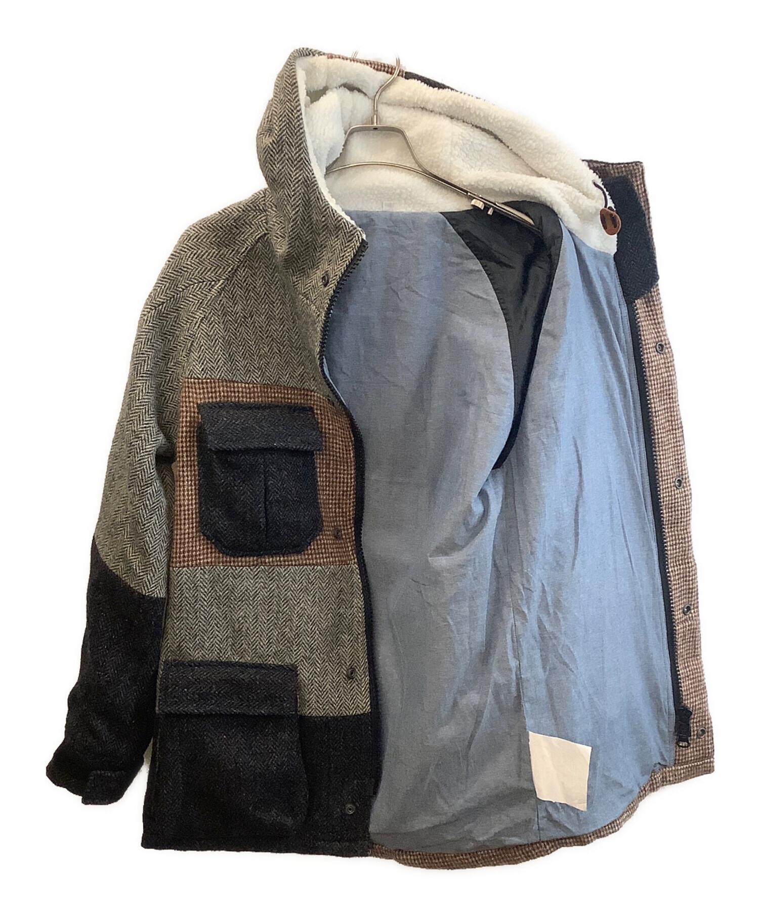 中古・古着通販】Harris Tweed (ハリスツイード) パッチワークコート