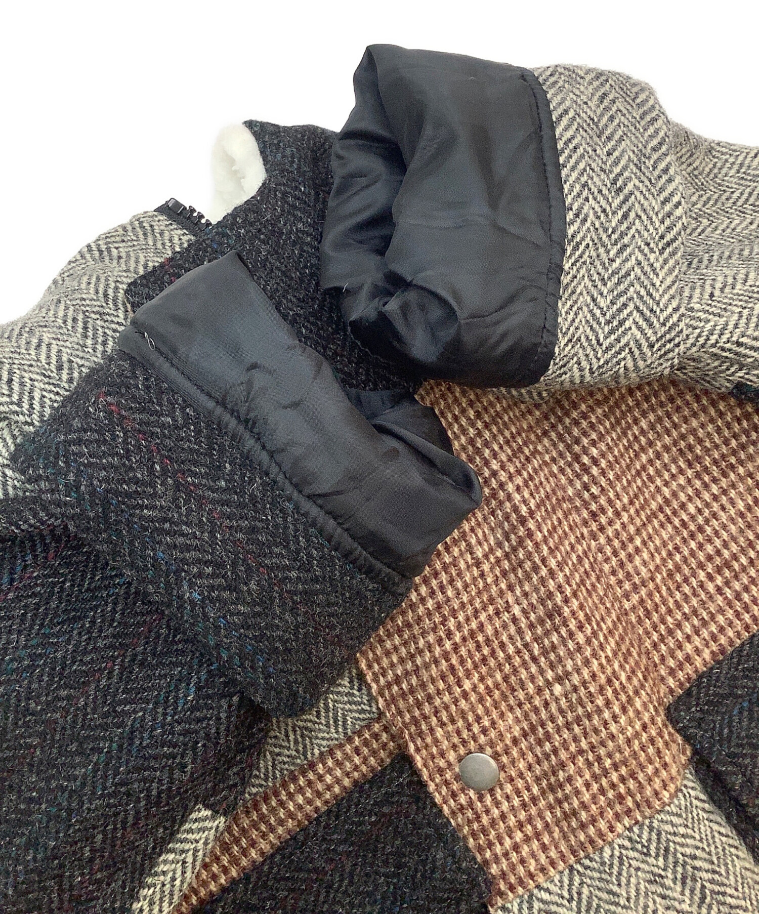 中古・古着通販】Harris Tweed (ハリスツイード) パッチワークコート