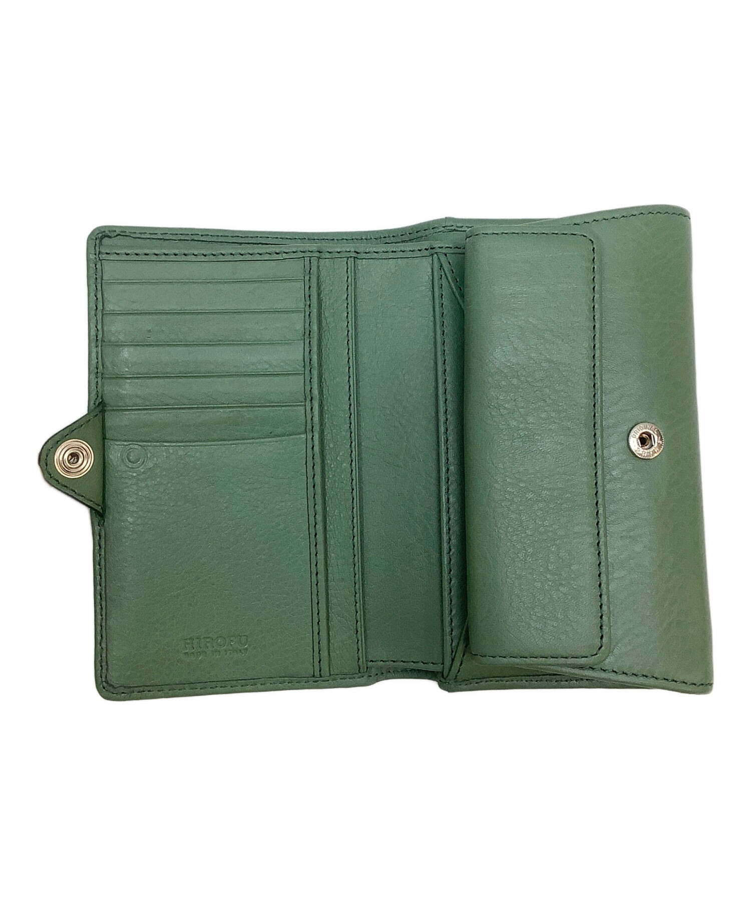 中古・古着通販】HIROFU (ヒロフ) 2つ折り財布 グリーン｜ブランド 