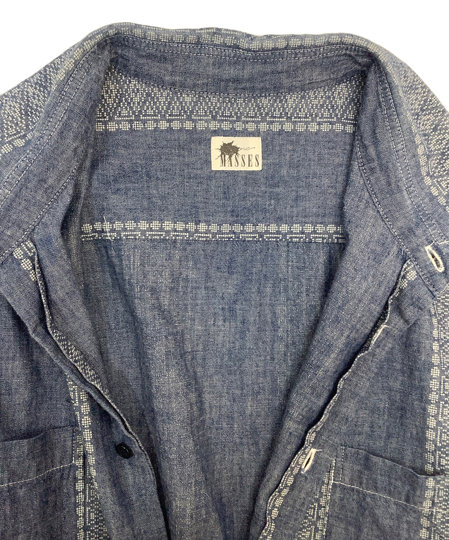 中古・古着通販】MASSES (マシス) 長袖シャツ ブルー サイズ:L