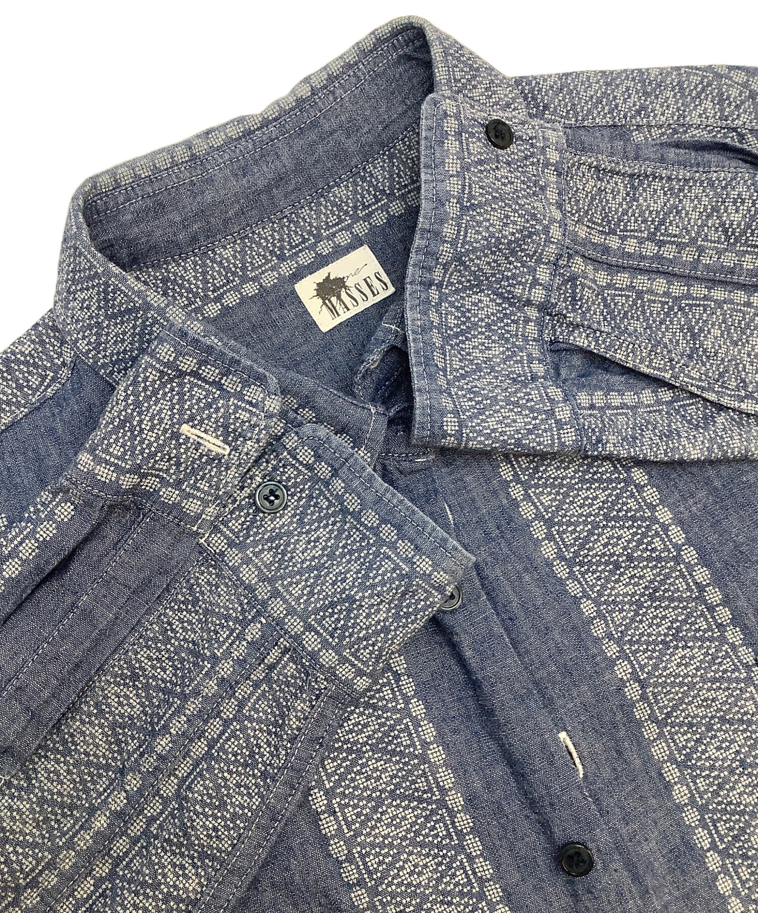 中古・古着通販】MASSES (マシス) 長袖シャツ ブルー サイズ:L